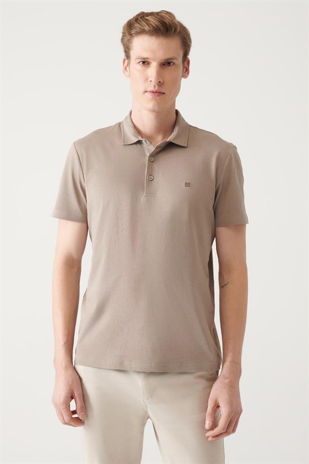 Vizon Düğmeli  Polo Yaka T-Shirt