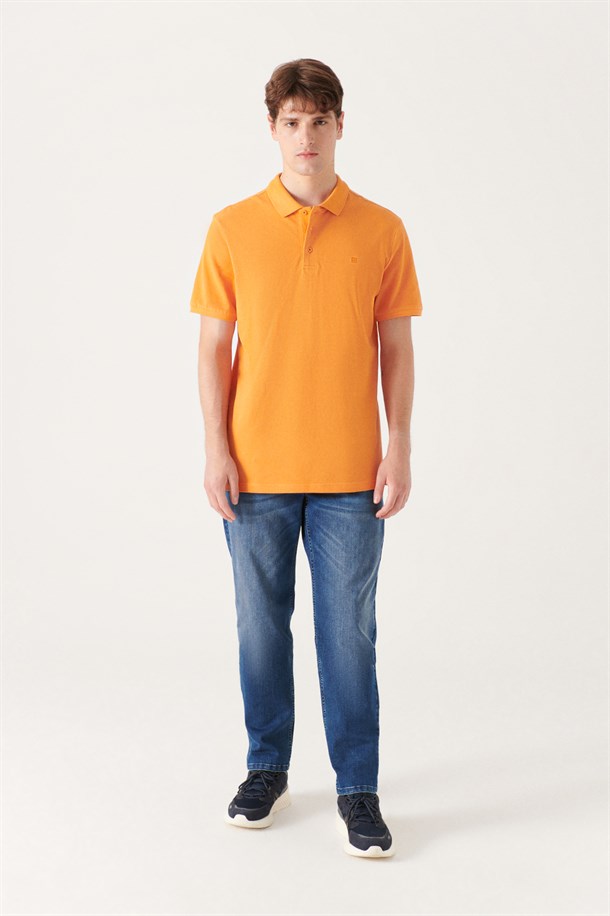 Polo Yaka Düz T-Shirt