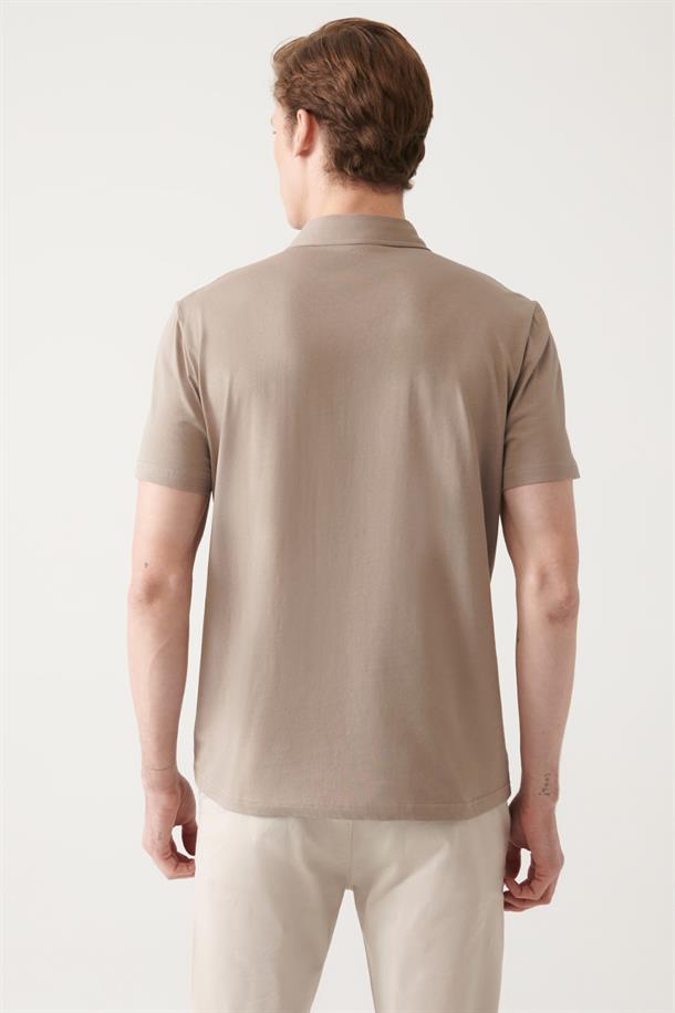 Vizon Düğmeli  Polo Yaka T-Shirt