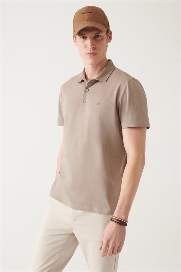 Vizon Düğmeli  Polo Yaka T-Shirt