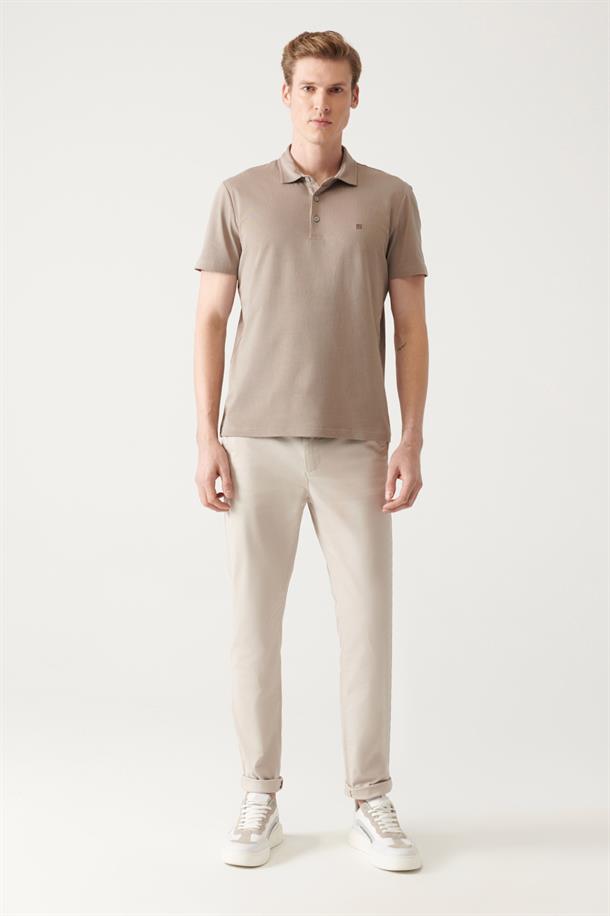 Vizon Düğmeli  Polo Yaka T-Shirt