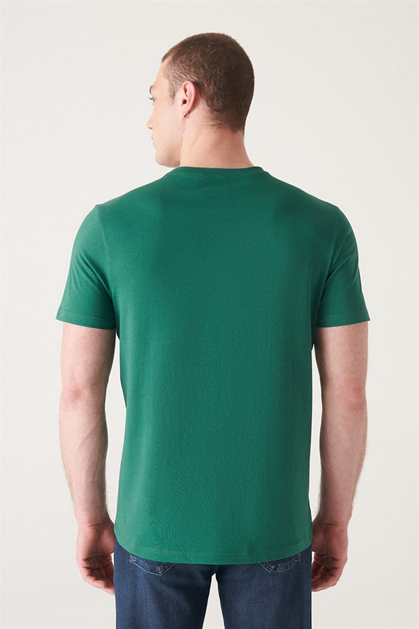 Bisiklet Yaka Düz T-Shirt