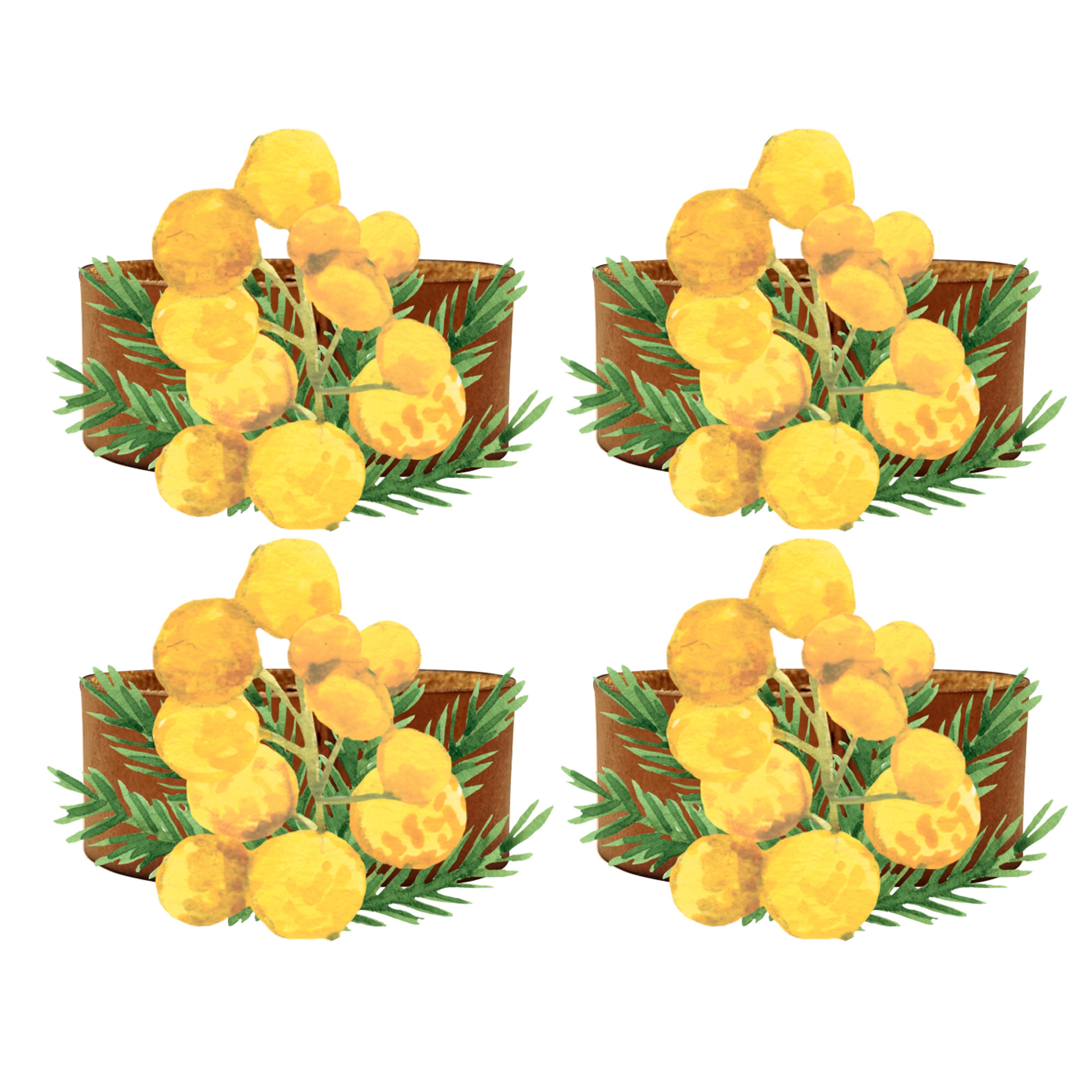 8x8 cm 4 Parça Peçete Halka Takımı 12499