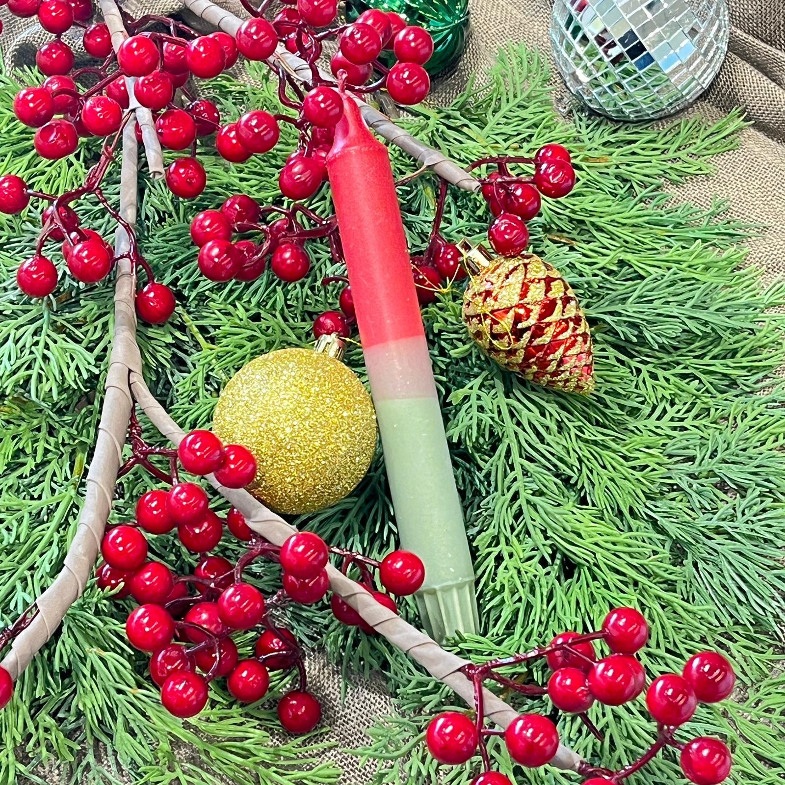 CHRISTMAS KIRMIZI YEŞİL MUM