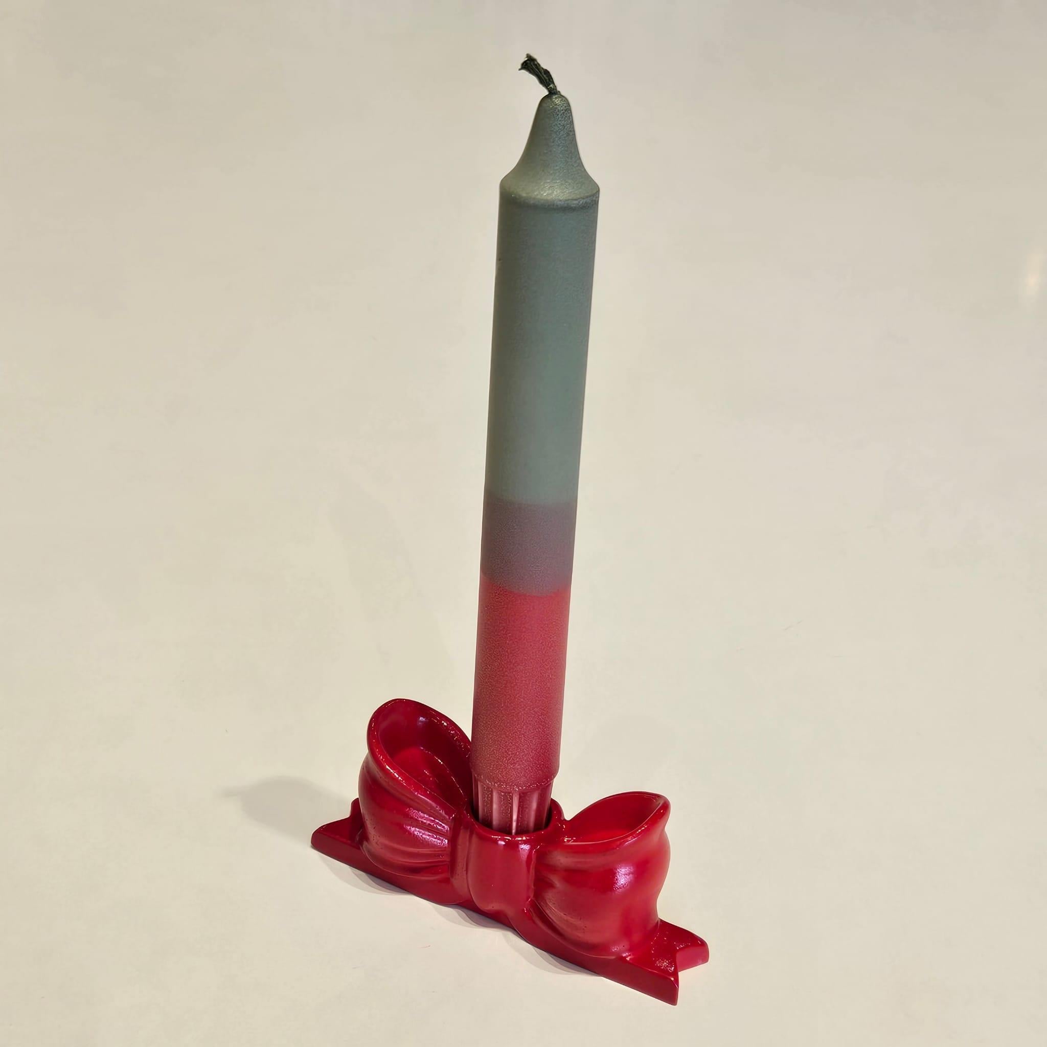 Kırmızı Fiyonk Şamdan 5x3 cm