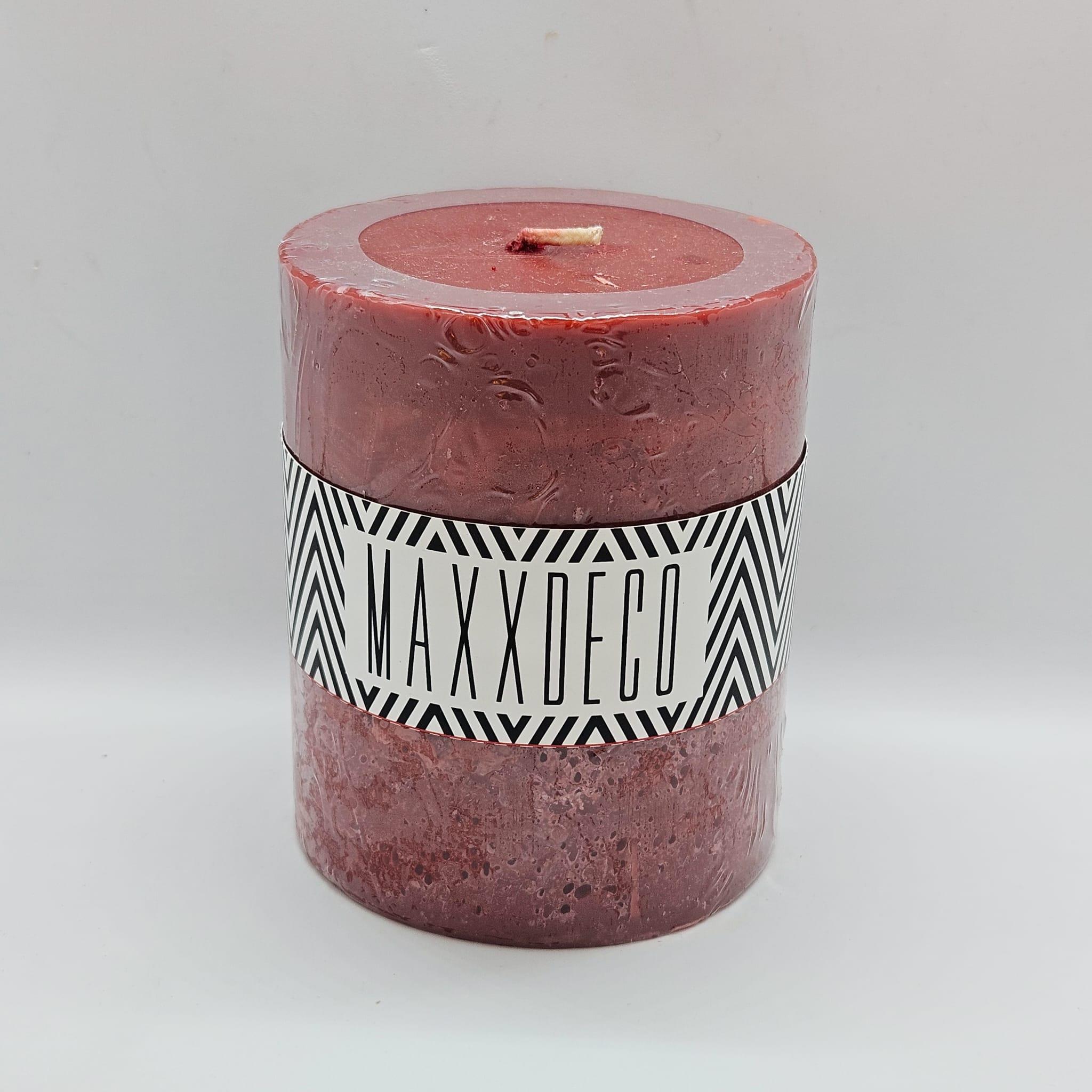 Silindir Mum Bordo- Küçük