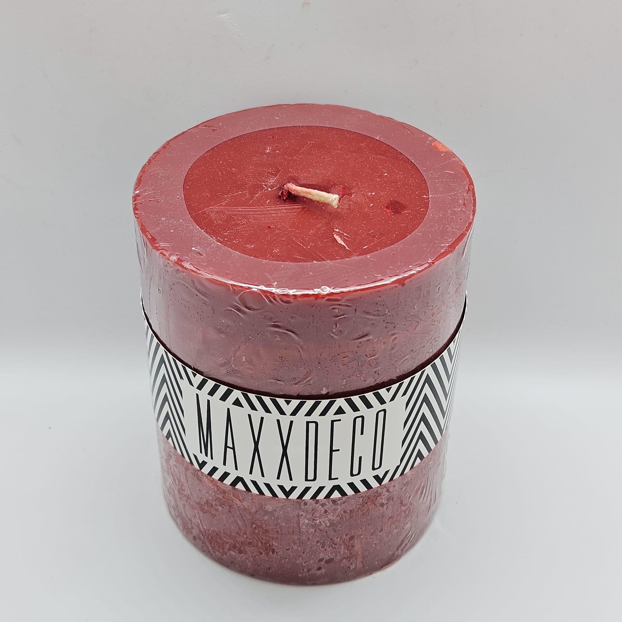 Silindir Mum Bordo- Küçük