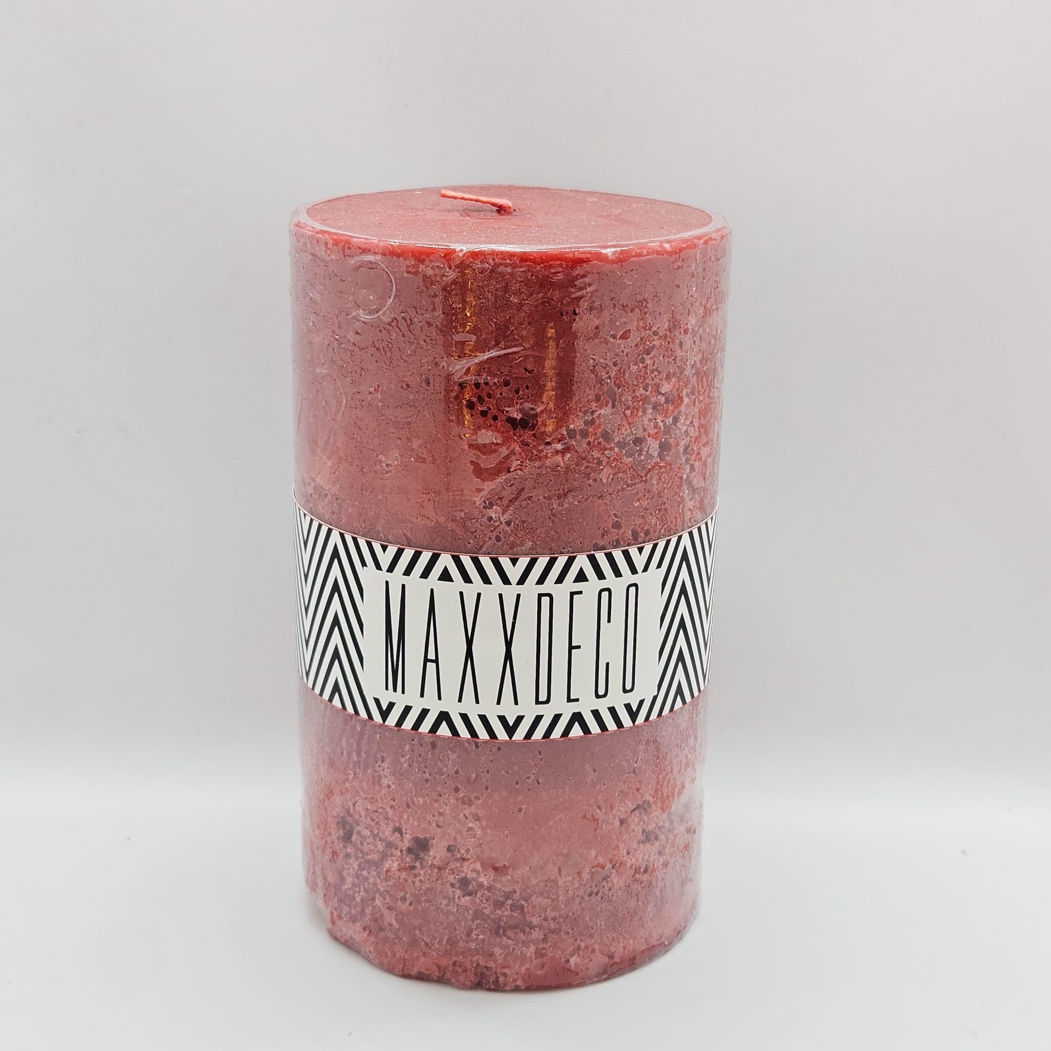 Silindir Mum Bordo- Orta