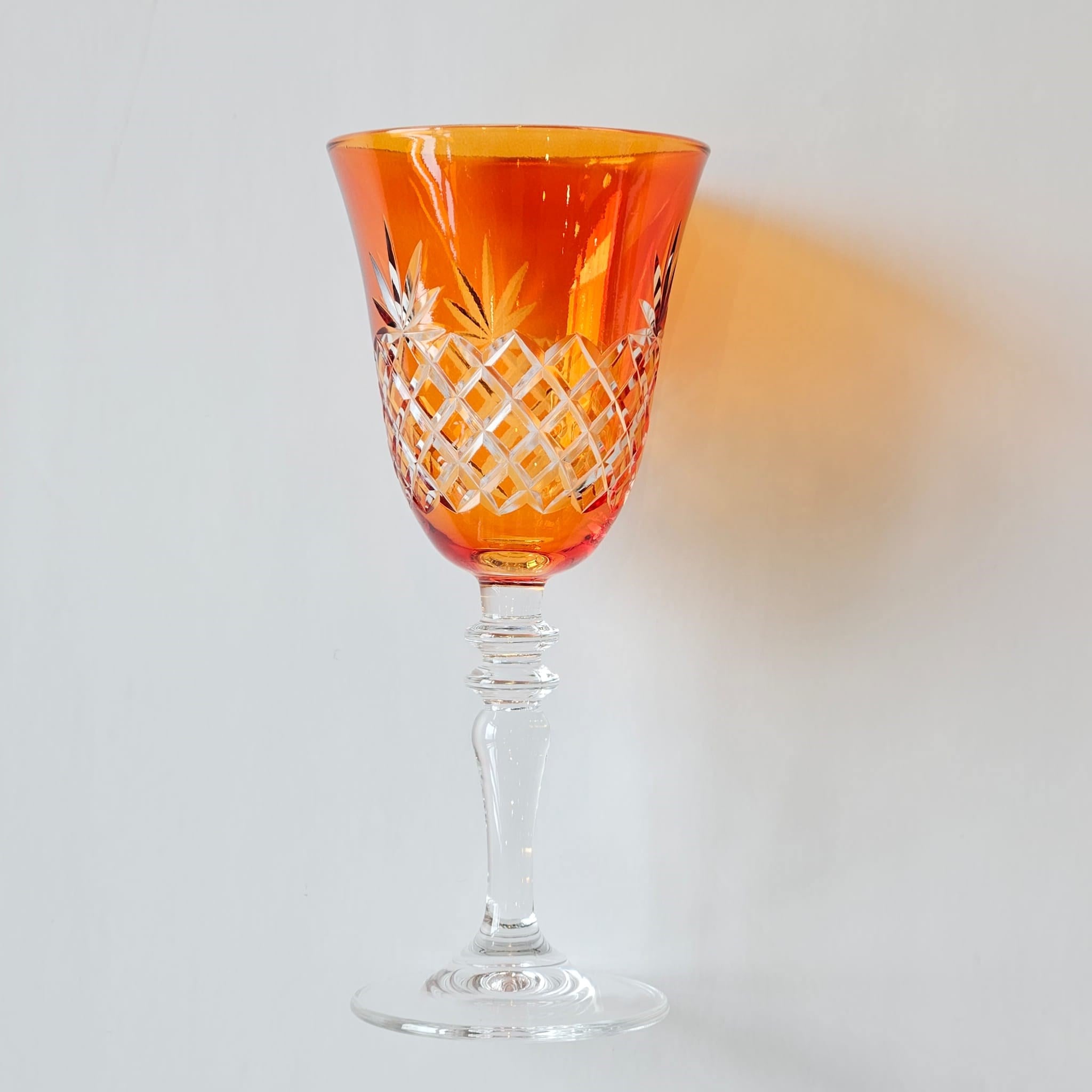 TURUNCU KRİSTAL KADEH