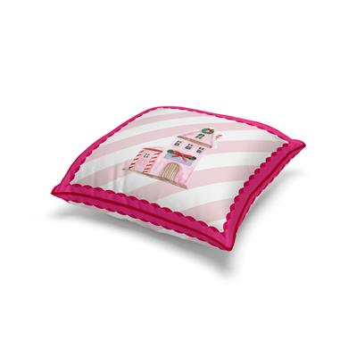43x43 cm Biyeli Kırlent Kılıfı-Pink 12585