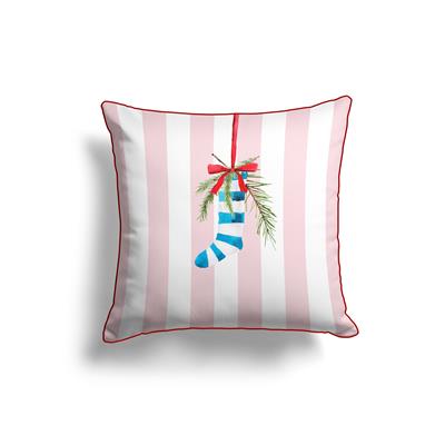 43x43 cm Biyeli Kırlent Kılıfı-Pink 12583