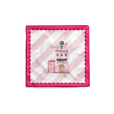 43x43 cm Biyeli Kırlent Kılıfı-Pink 12585