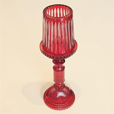 CD- KIRMIZI KRİSTAL ŞAMDAN KÜÇÜK BOY 25 CM