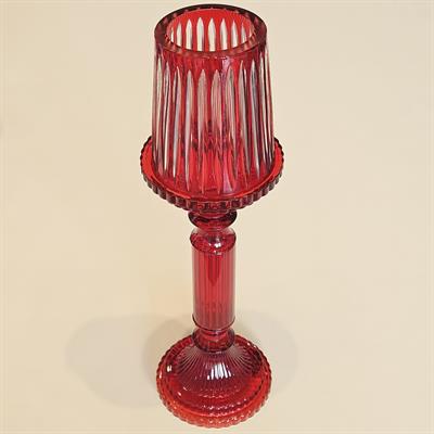 CD-KIRMIZI KRİSTAL ŞAMDAN ORTA BOY 30 CM