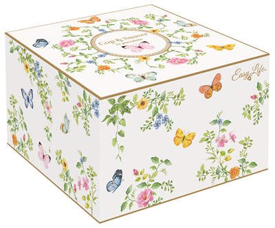 EASY LIFE Dancing Butterflies Porselen Çay Fincan ve Tabağı 240 ml
