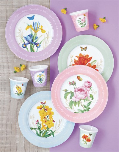 EASY LIFE Royal Blossom 4lü Porselen Pasta Tabağı 19 cm