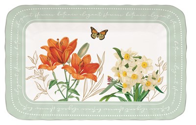 EASY LIFE Royal Blossom Porselen Sunumluk 20 x 13 cm