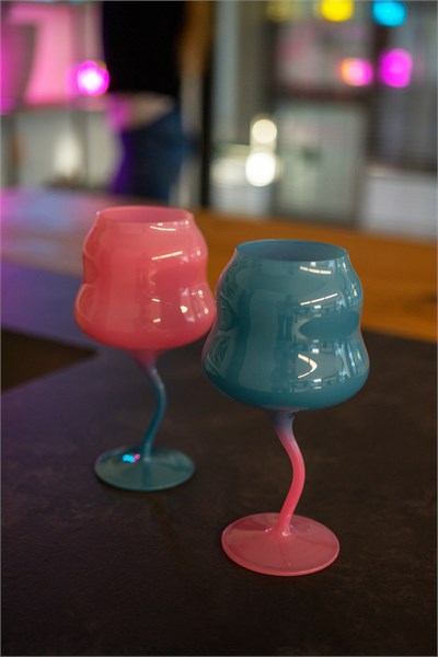 WD LIFESTYLE Monterey 2li Cam Kadeh Seti (Mavi-Pembe, Pembe-Mavi)