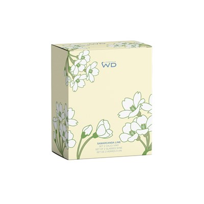 WD LIFESTYLE Monterey 2li Cam Şarap Kadehi seti -Bej Yeşil 380 ml 