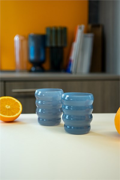 WD LIFESTYLE Monterey 2li cam Su Bardağı Seti- Mavi 360 ml