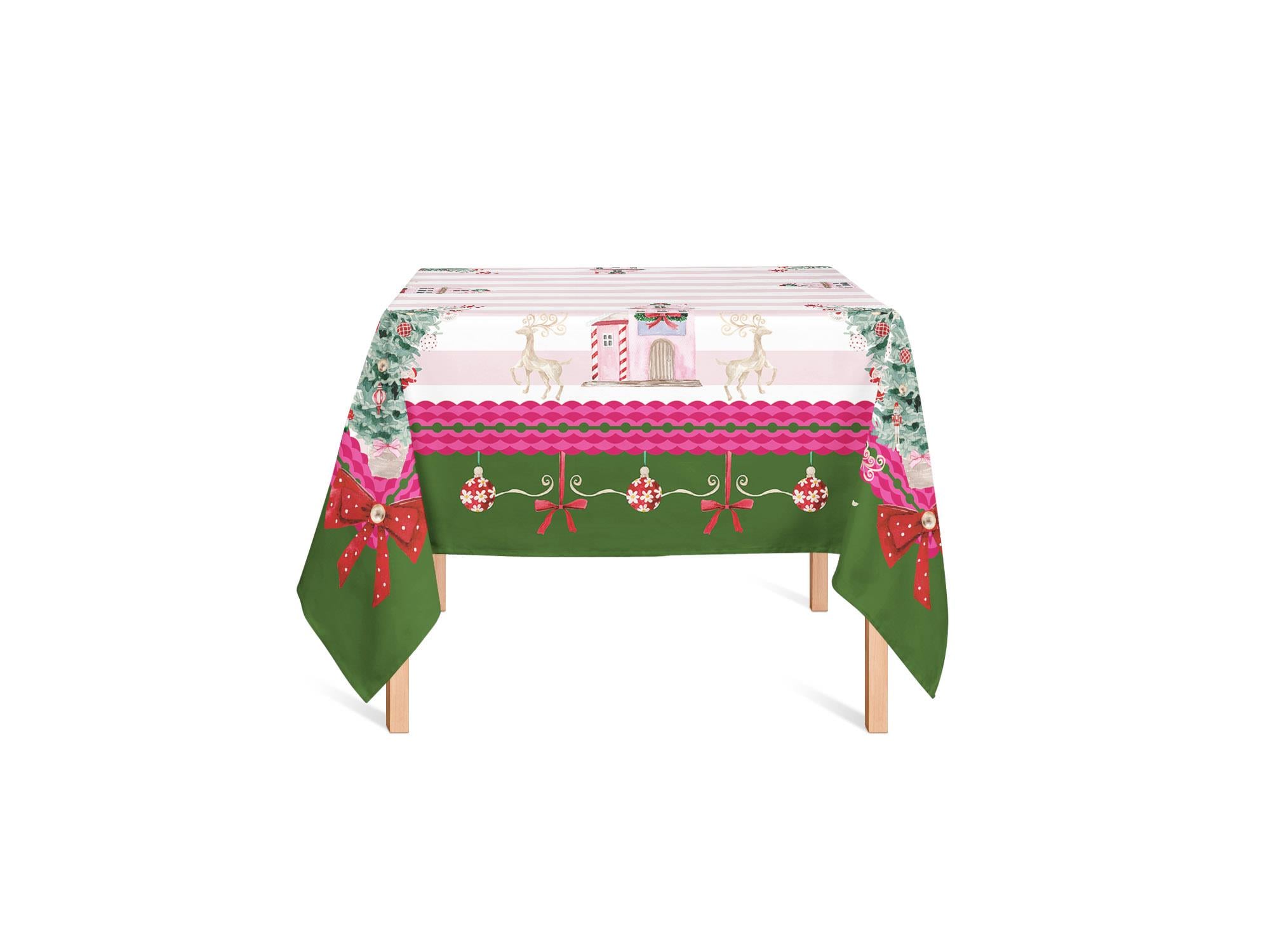 140x140 cm Masa Örtüsü-Pink