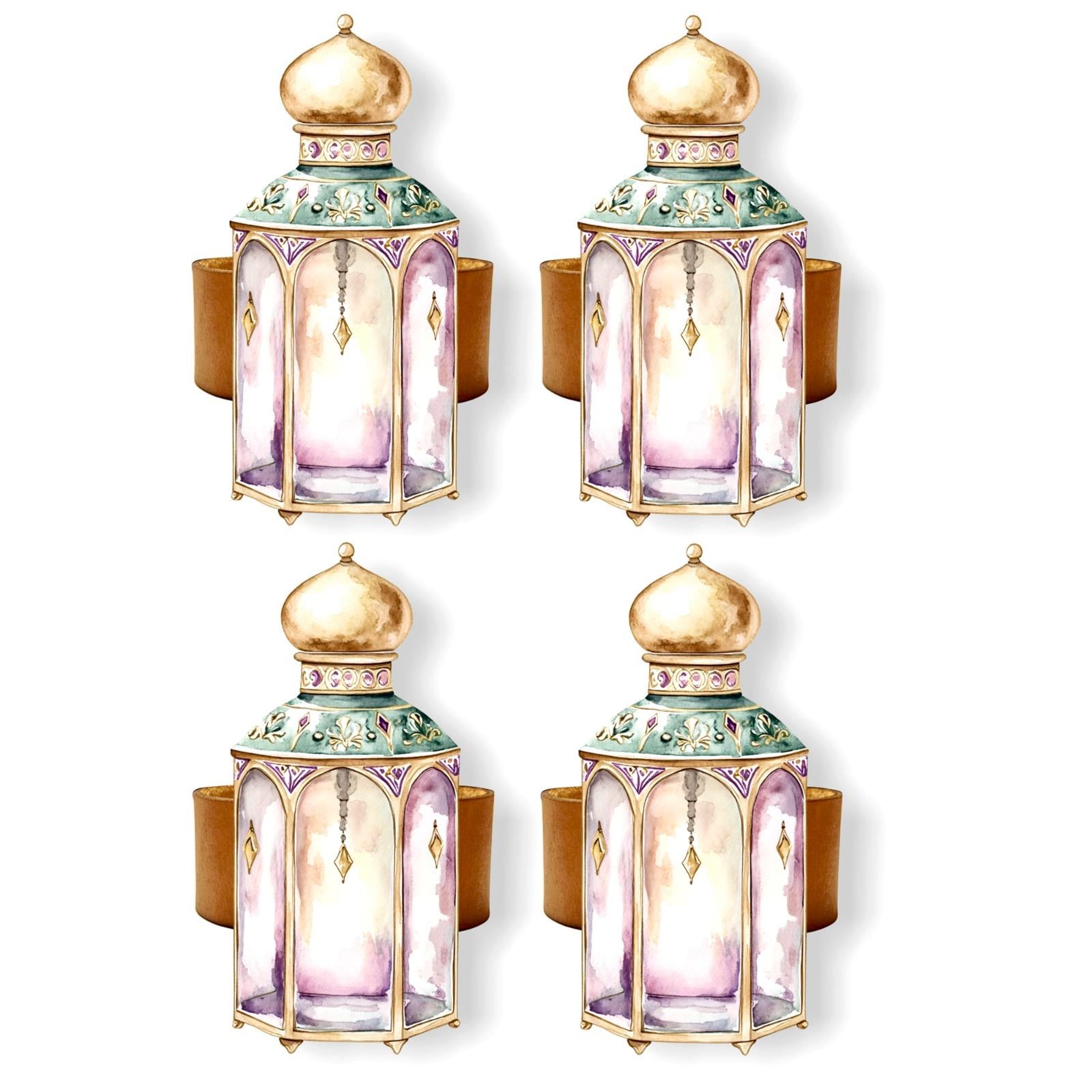 8X8 cm 4 Parça Peçete Halka Takımı