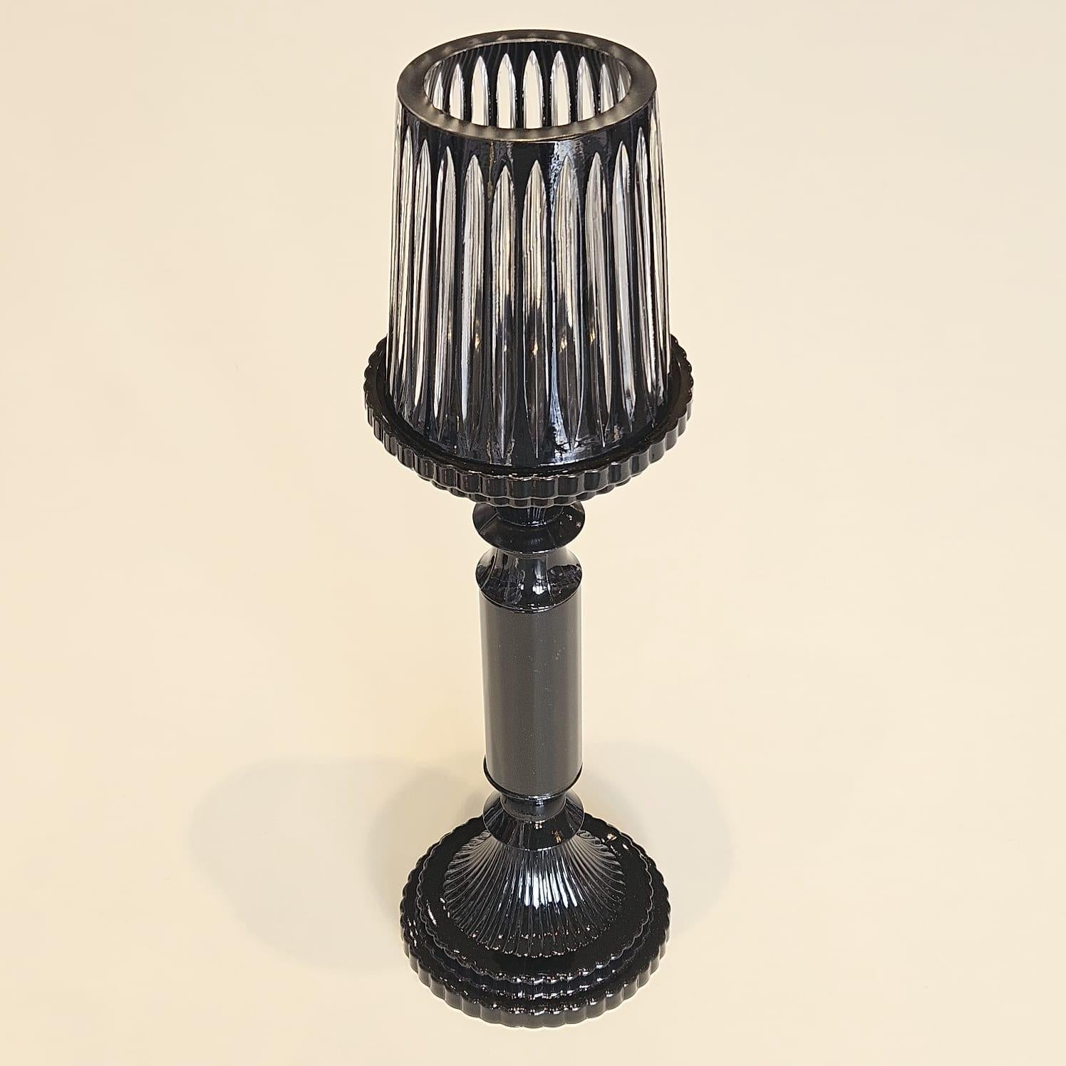 CD-SİYAH KRİSTAL ŞAMDAN ORTA BOY 30 CM