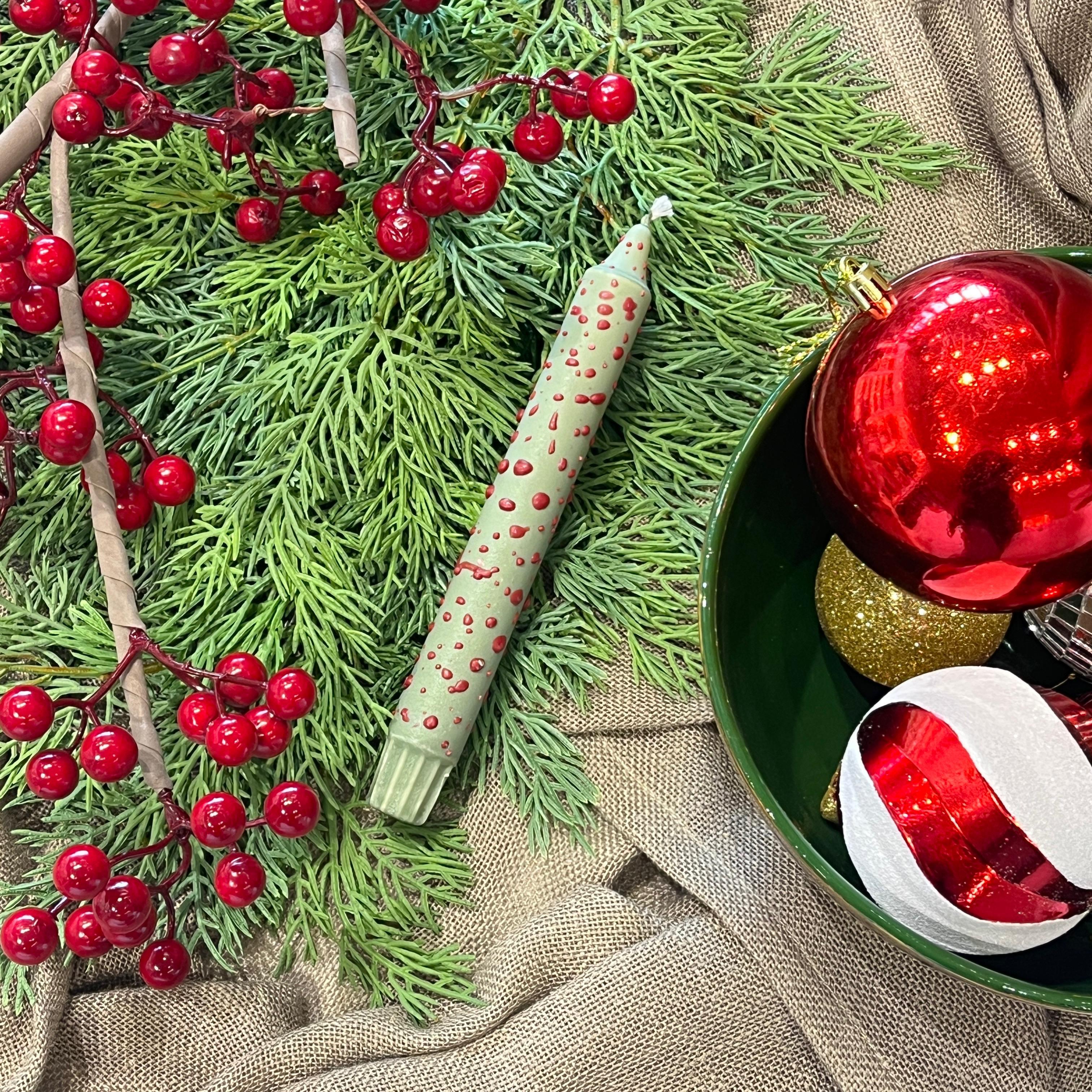 CHRISTMAS YEŞİL DAMLA MUM