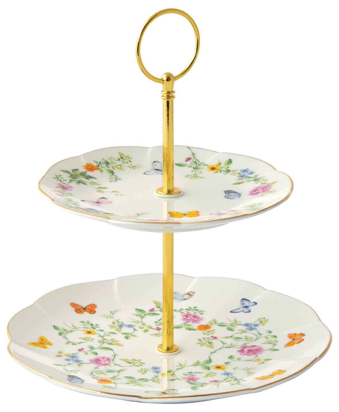 EASY LIFE Dancing Butterflies 2 Katlı Porselen sunumluk 16/21 cm
