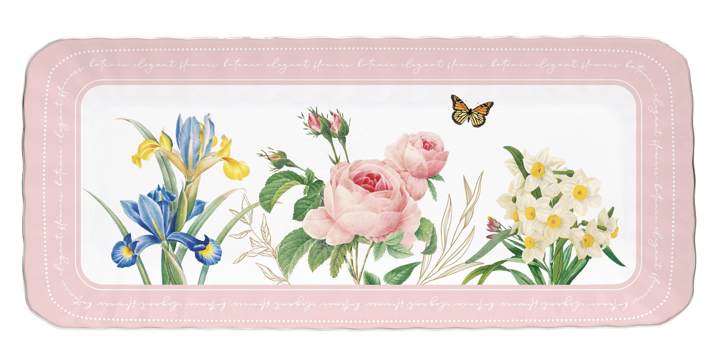 EASY LIFE Royal Blossom Porselen Sunumluk 36 x 15 cm