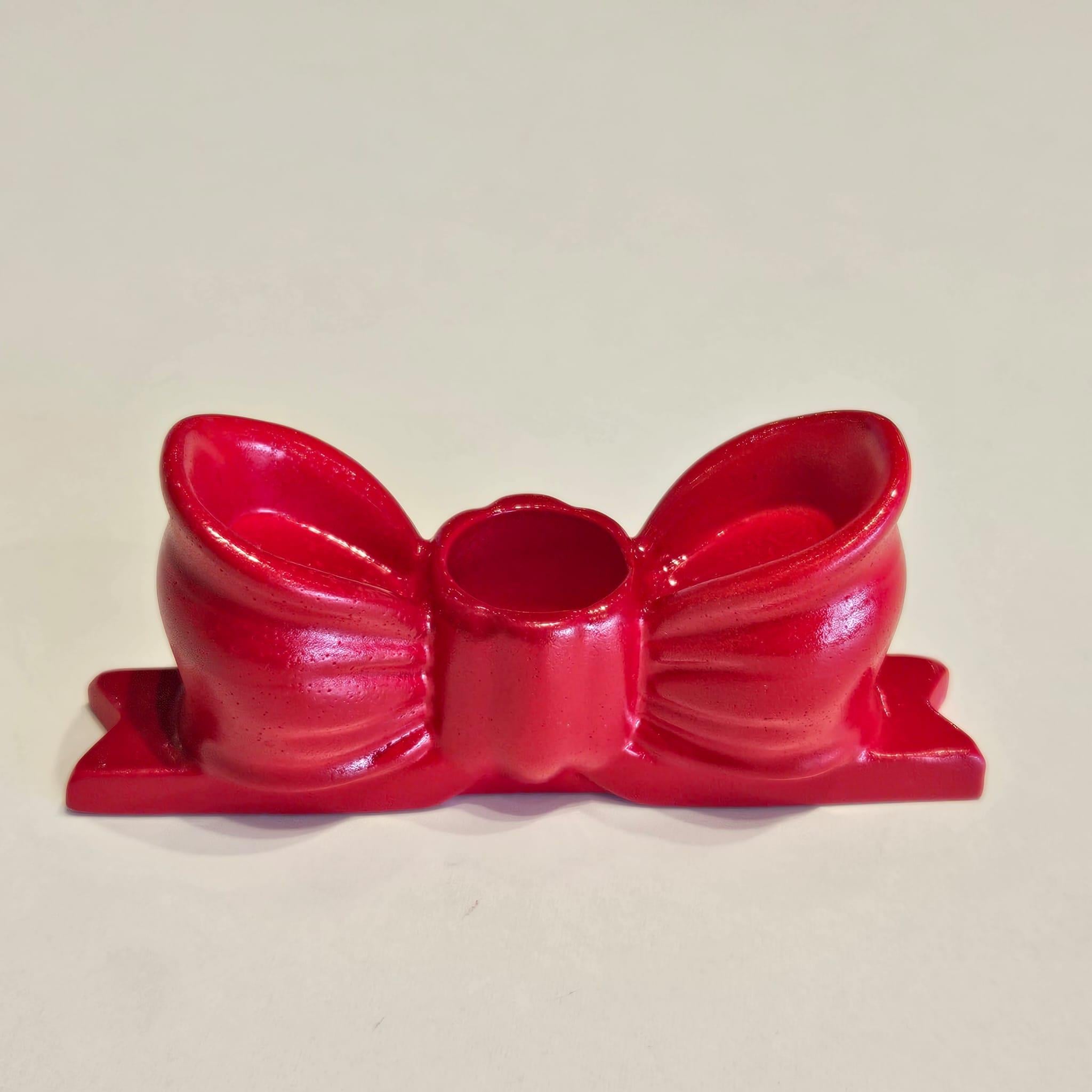 Kırmızı Fiyonk Şamdan 5x3 cm