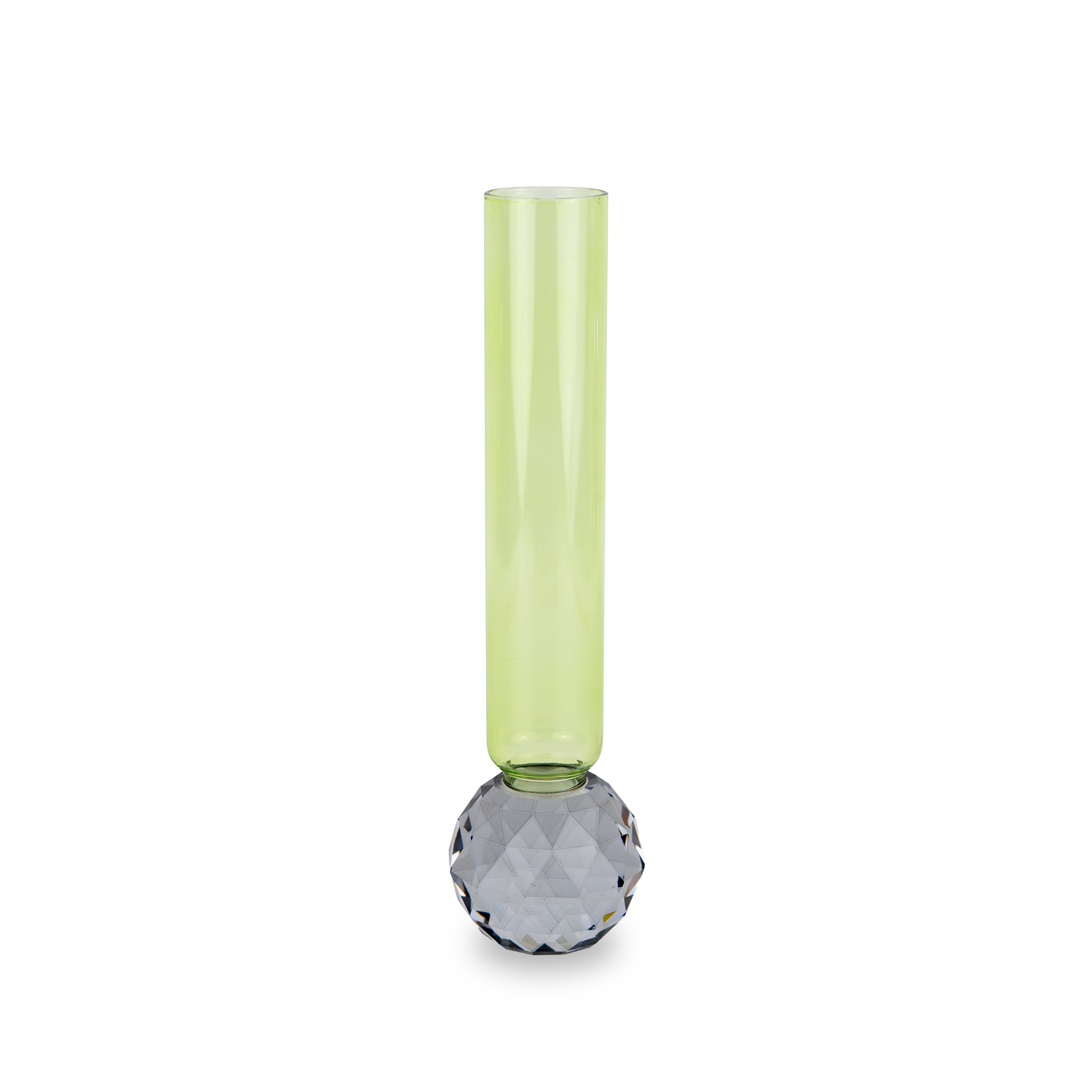 WD LIFESTYLE Monterey Cam  Dekoratif Vazo Yeşil-Gri 3,5x22,5 cm