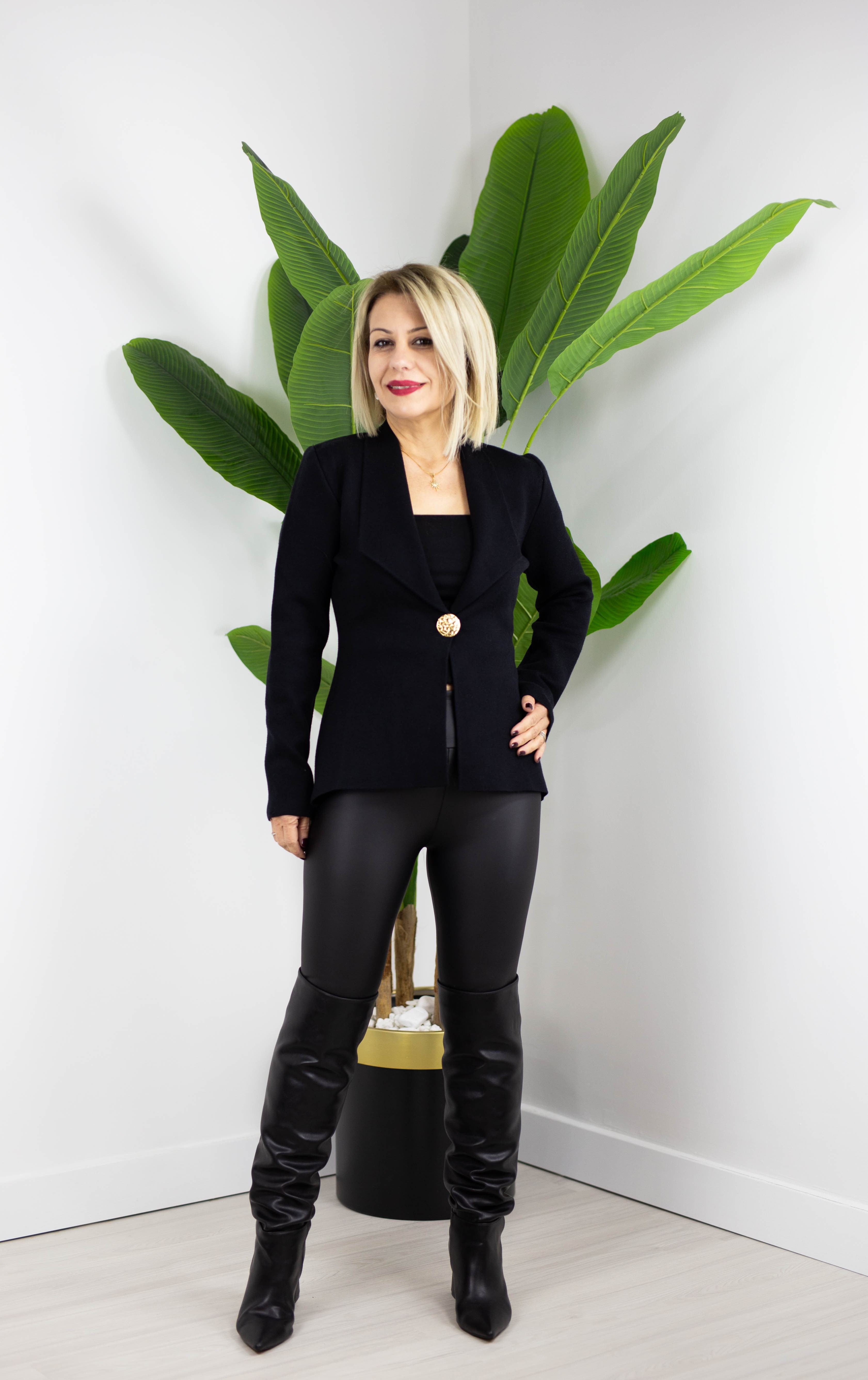 0053 ZR TEK GOLD DÜĞME, ÇELİK ÖRGÜ TRİKO CEKET