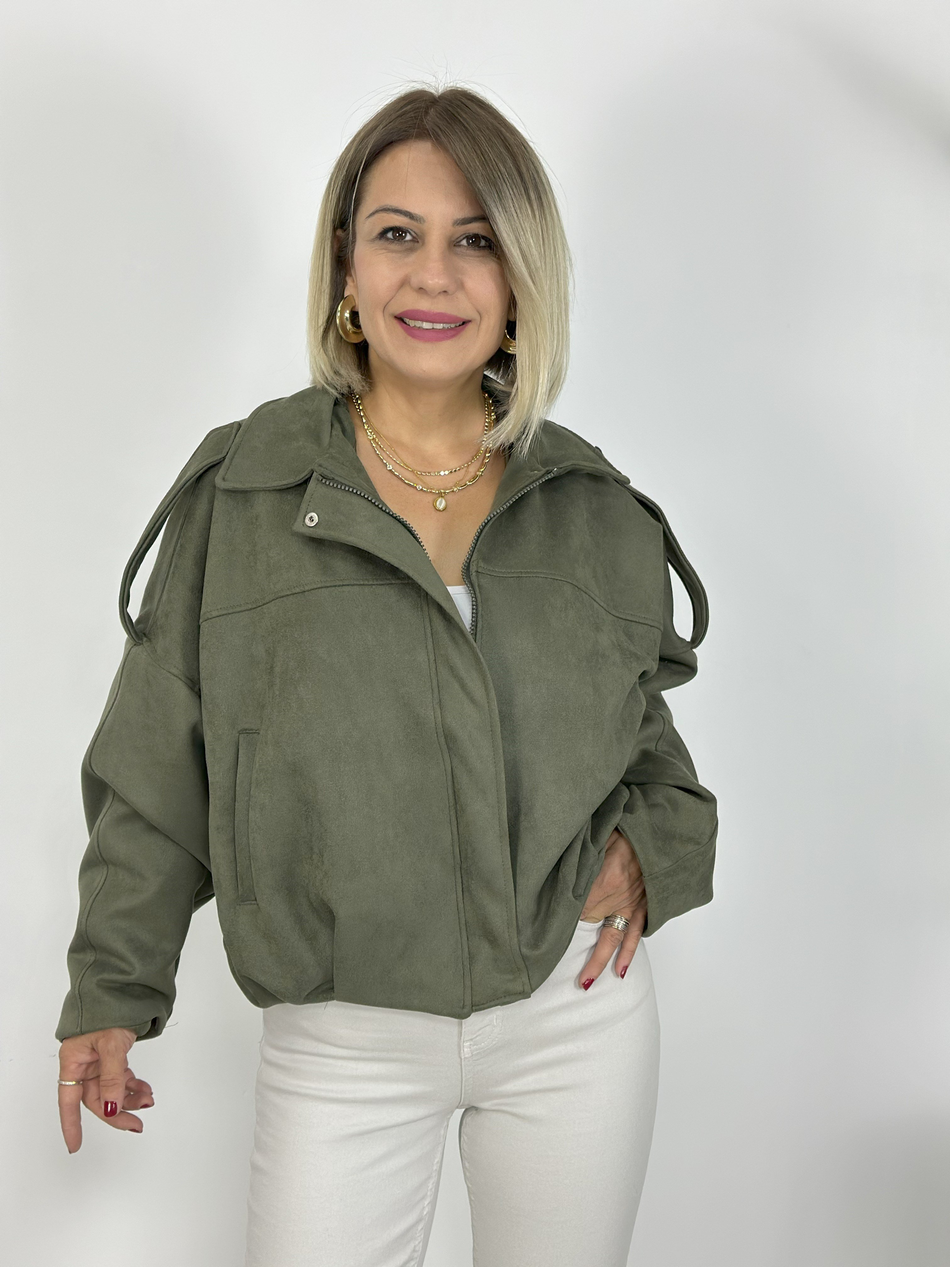 0101 ZR MODEL, YARASA KOL, APOLETLİ, BOMBER, NUBUK MONT