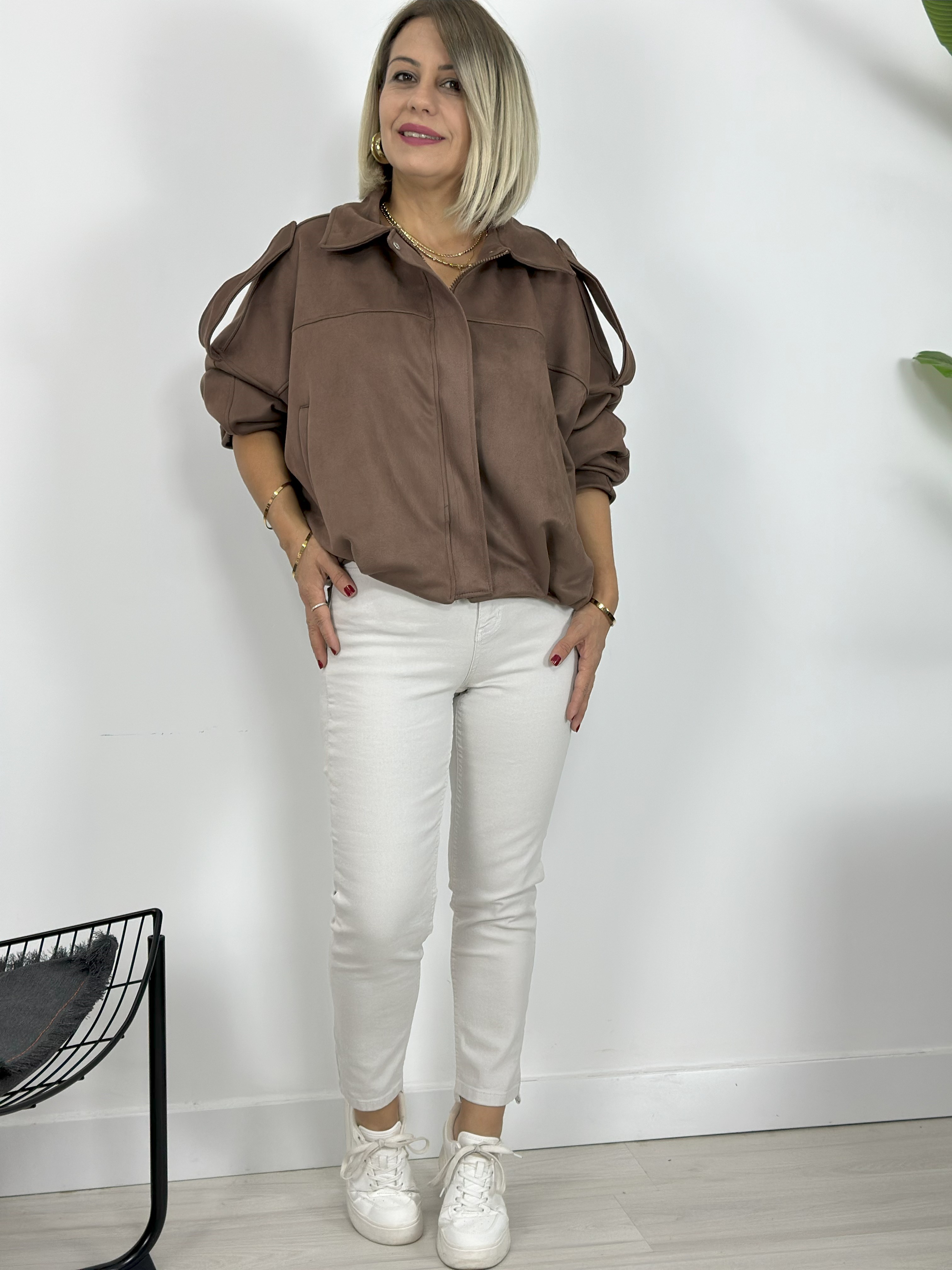 0101 ZR MODEL, YARASA KOL, APOLETLİ, BOMBER, NUBUK MONT