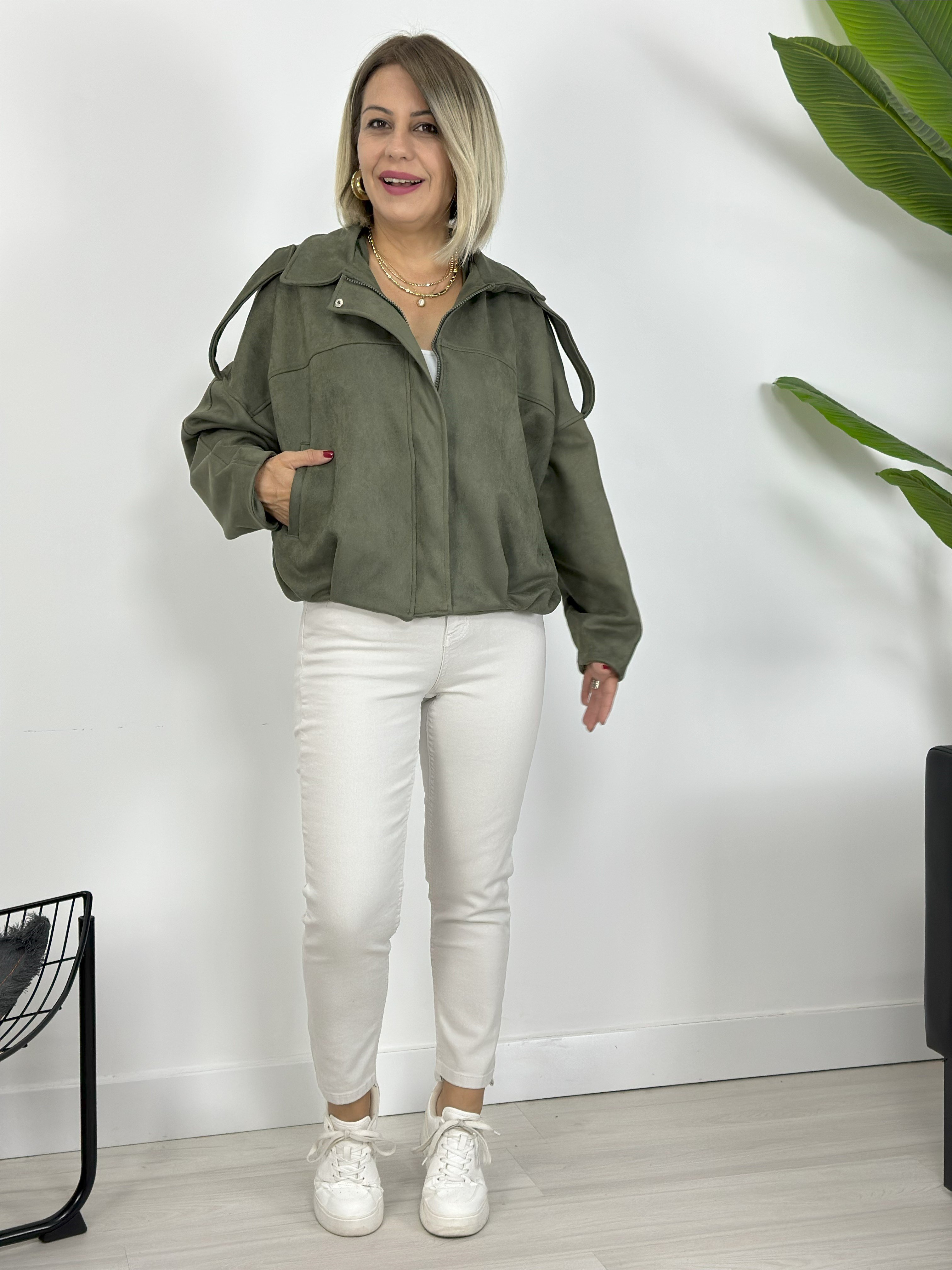 0101 ZR MODEL, YARASA KOL, APOLETLİ, BOMBER, NUBUK MONT