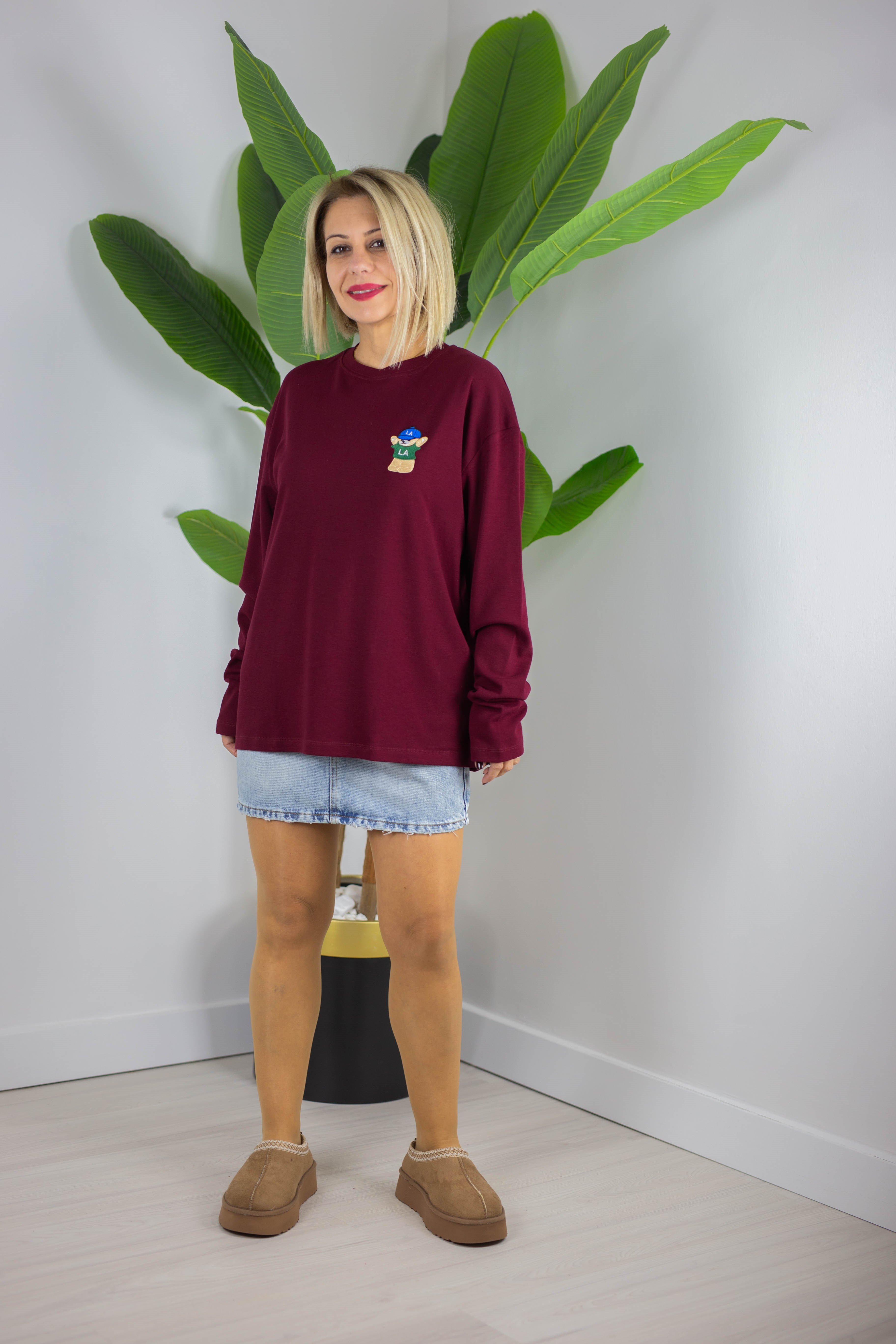 1133 AYICIK NAKIŞLI BASİC SWEAT