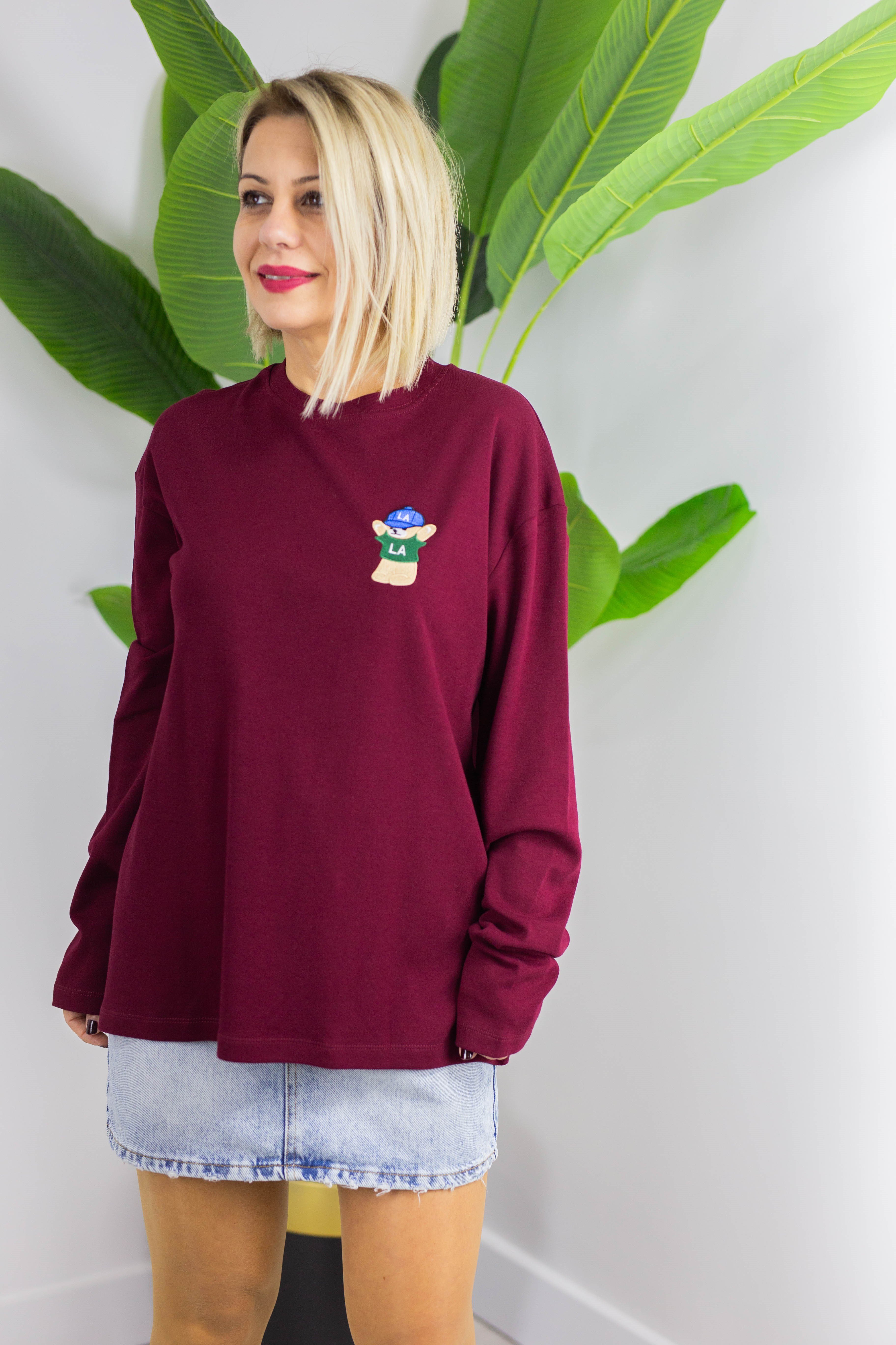 1133 AYICIK NAKIŞLI BASİC SWEAT