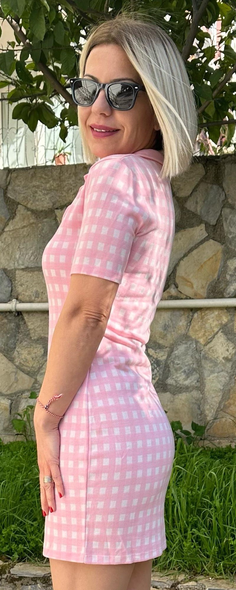 325 POLO YAKA EKOSE KISA KOL ELBİSE