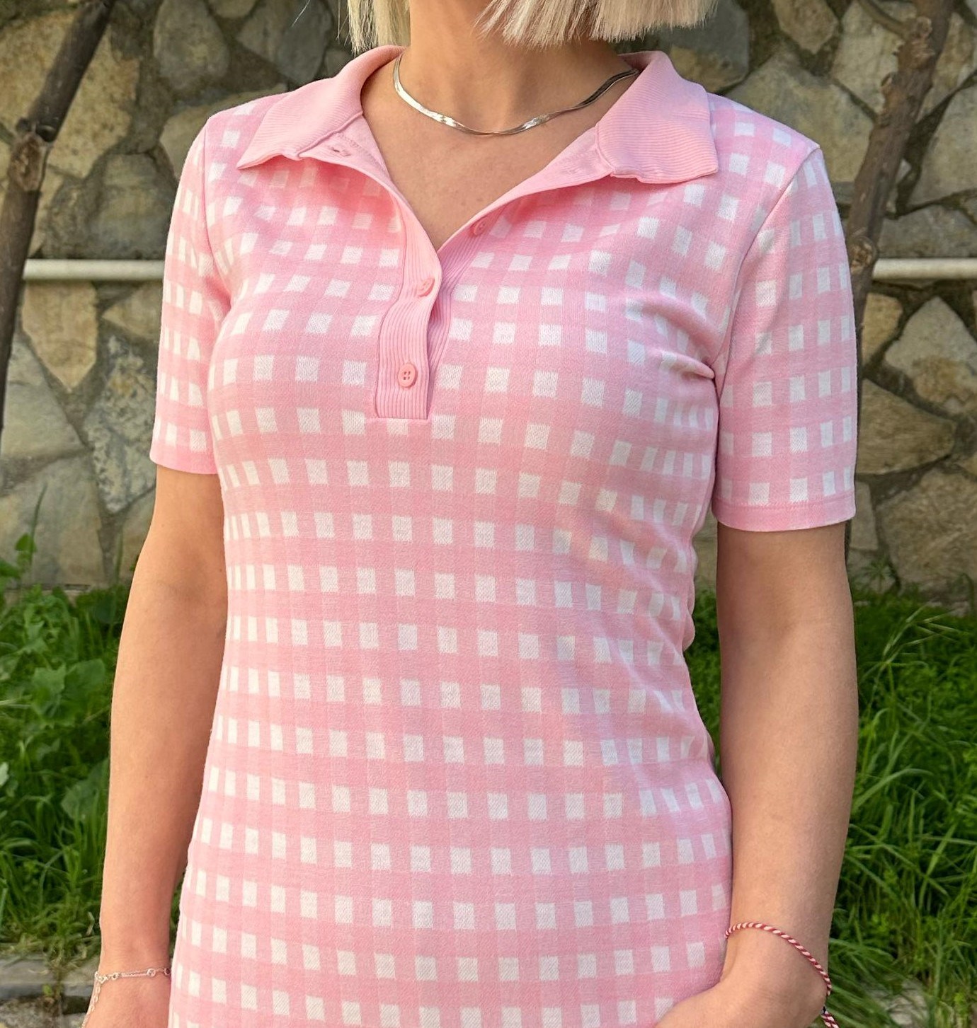 325 POLO YAKA EKOSE KISA KOL ELBİSE