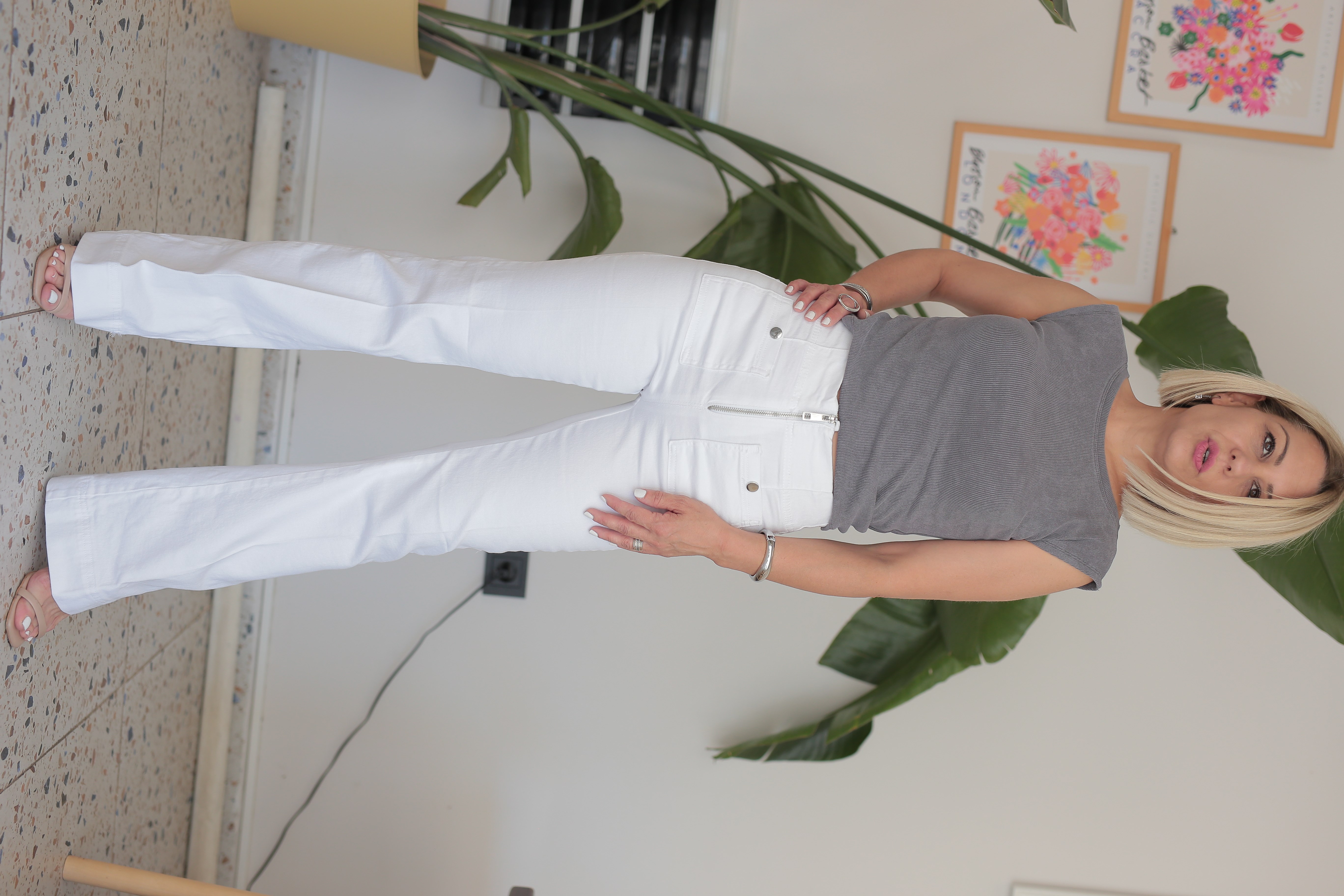 4454 ÖNDEN CEPLİ WİDW LEG PANTOLON