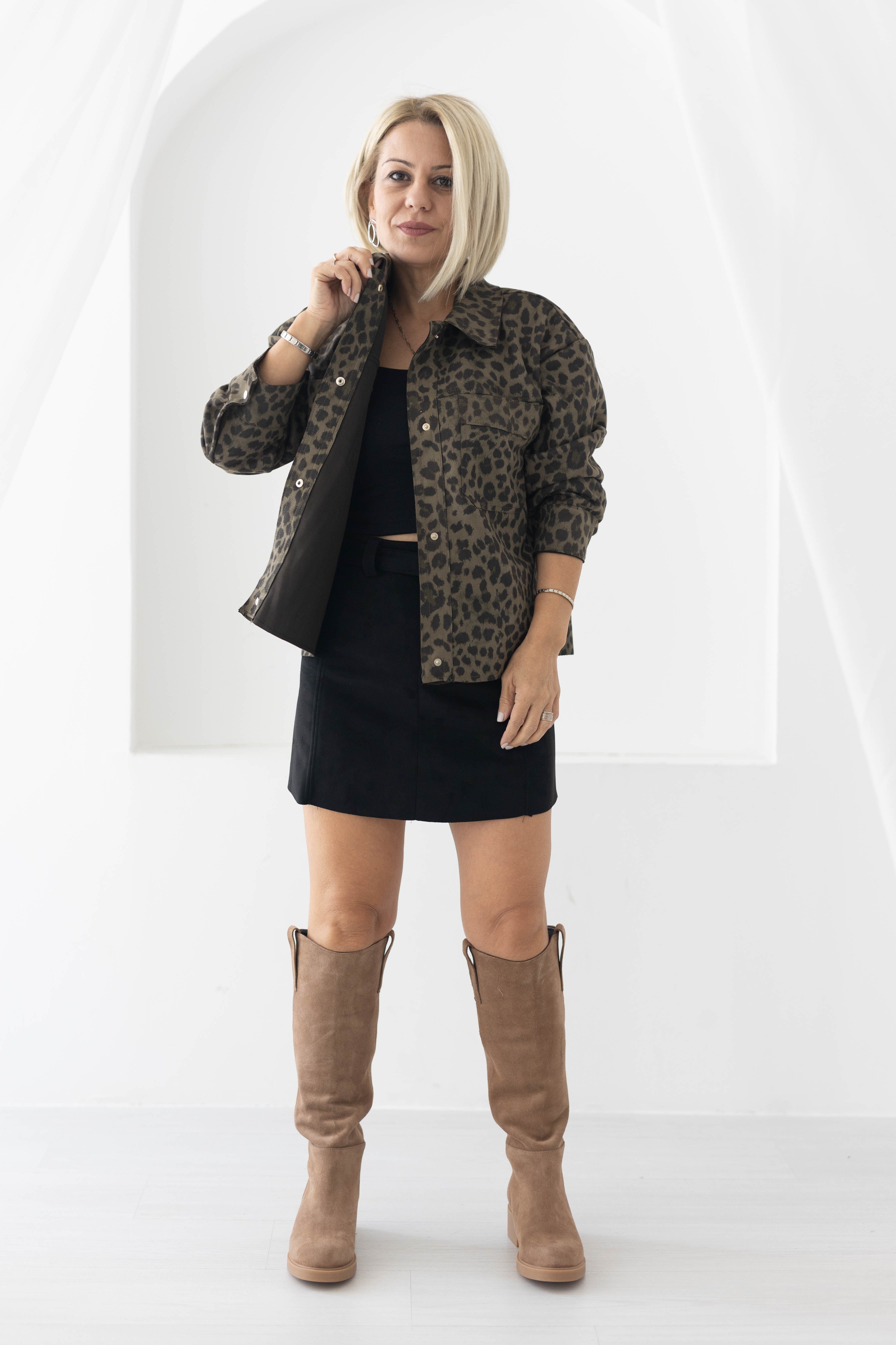 5485 ÇITÇITLI, ÖN CEPLİ, LEOPAR, GÖMLEK CEKET