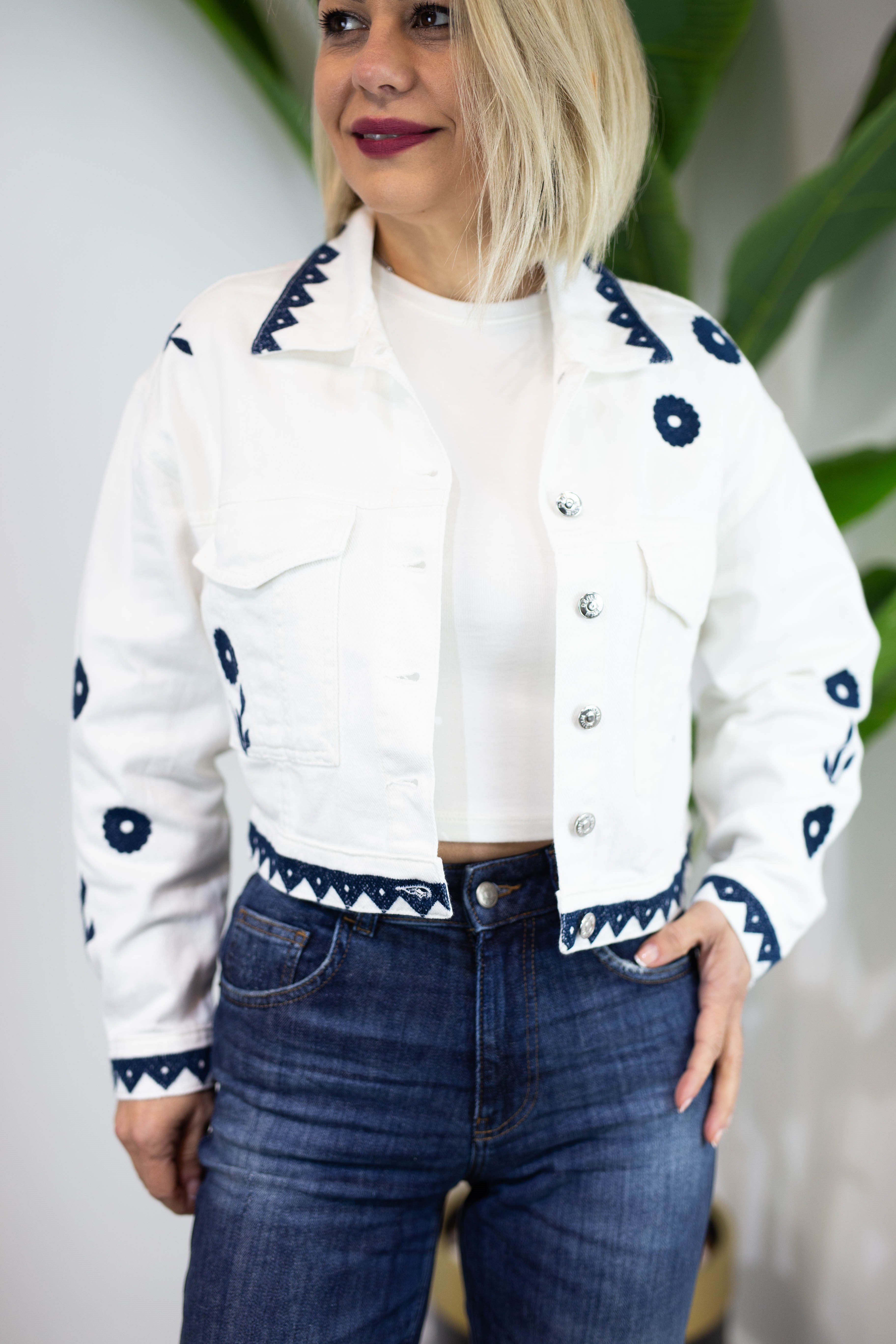 5811 ETNİK NAKIŞ, BEL BOY, GABARDİN CEKET