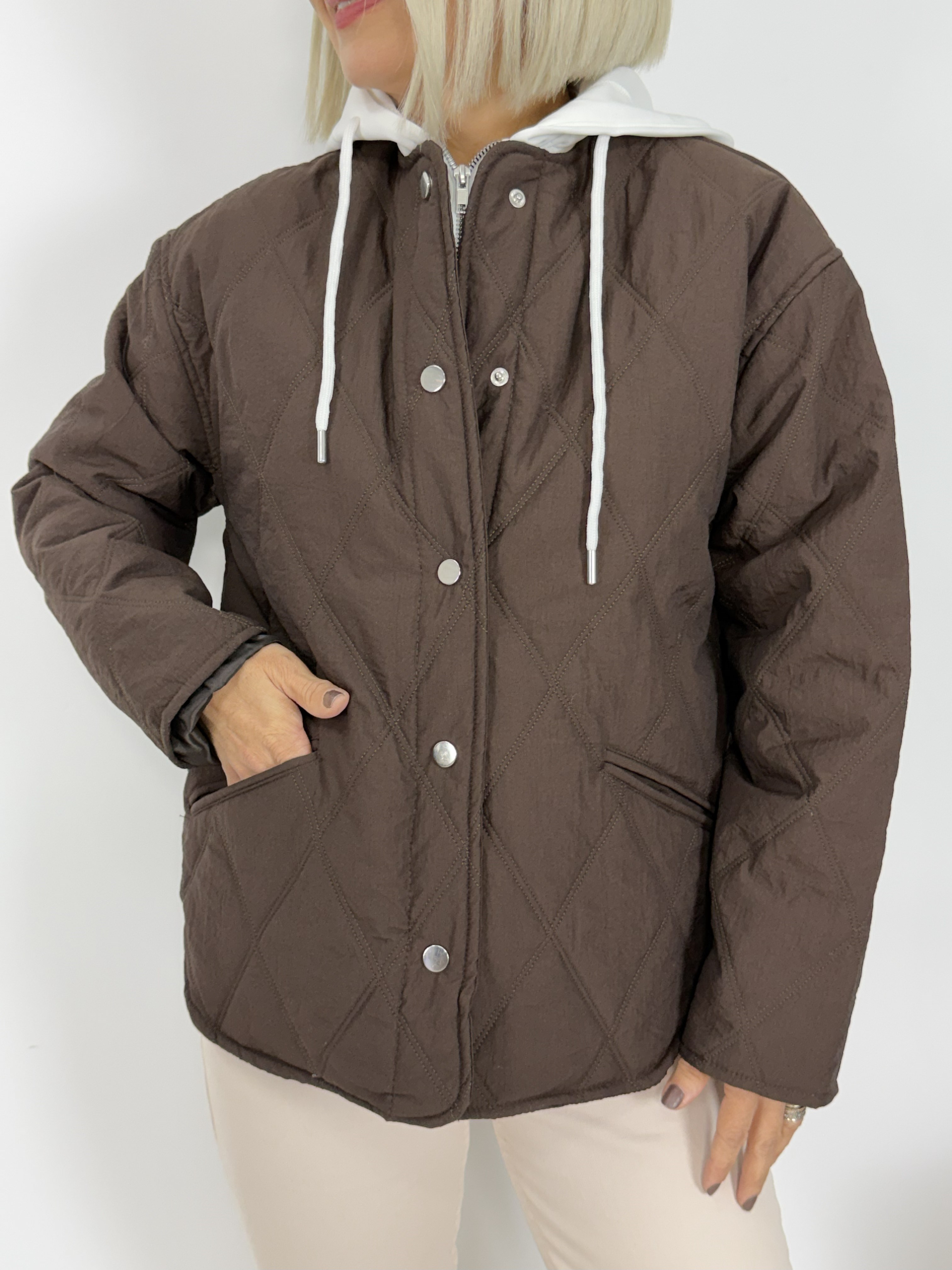 5841 KAPÜŞONLU SWEAT GARNİLİ KAPİTONE MONT
