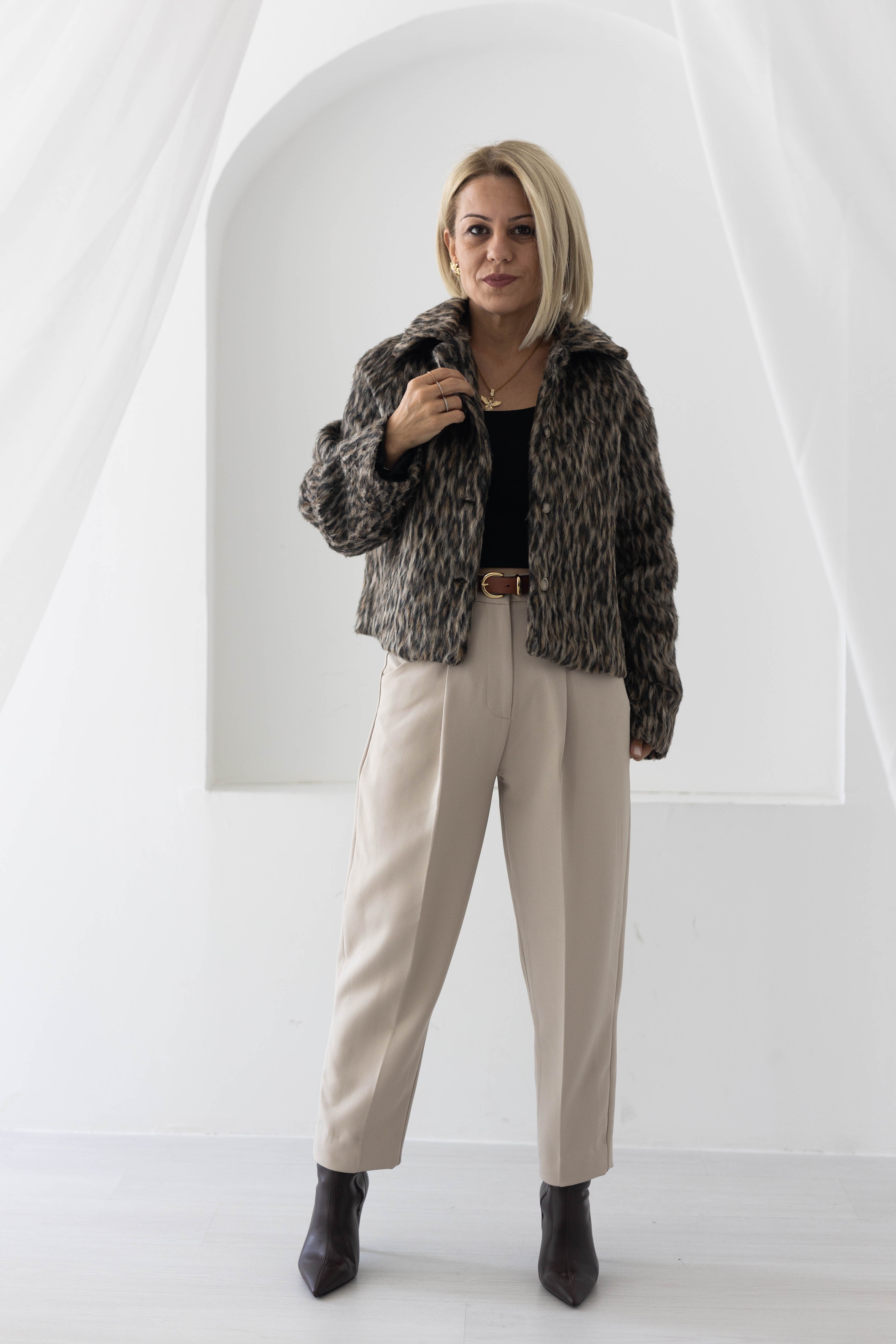 6206 SAKALLI LEOPAR CEKET