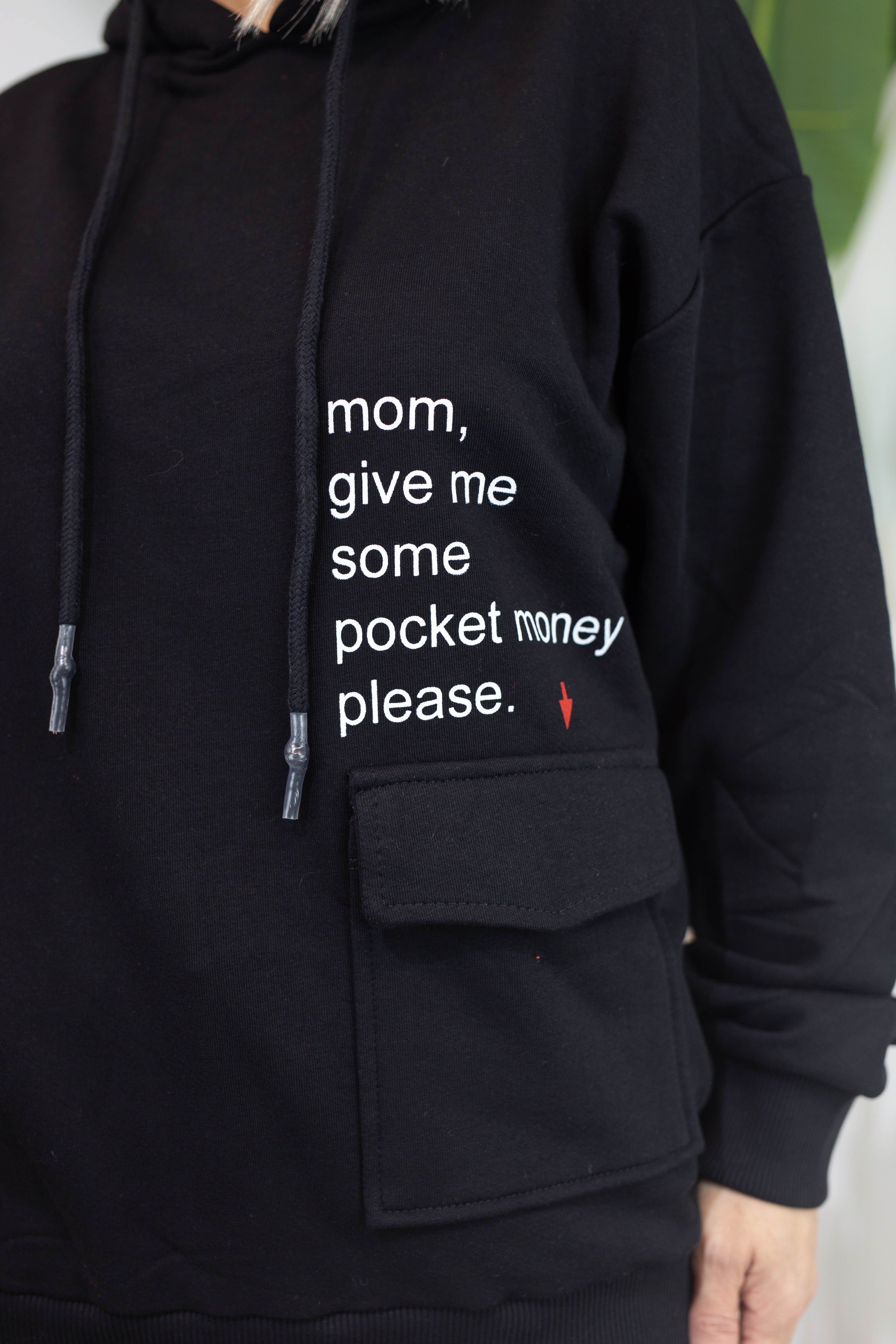 6370 KAPÜŞONLU, KANGURU CEP, BASKILI, 2 İPLİK SWEAT