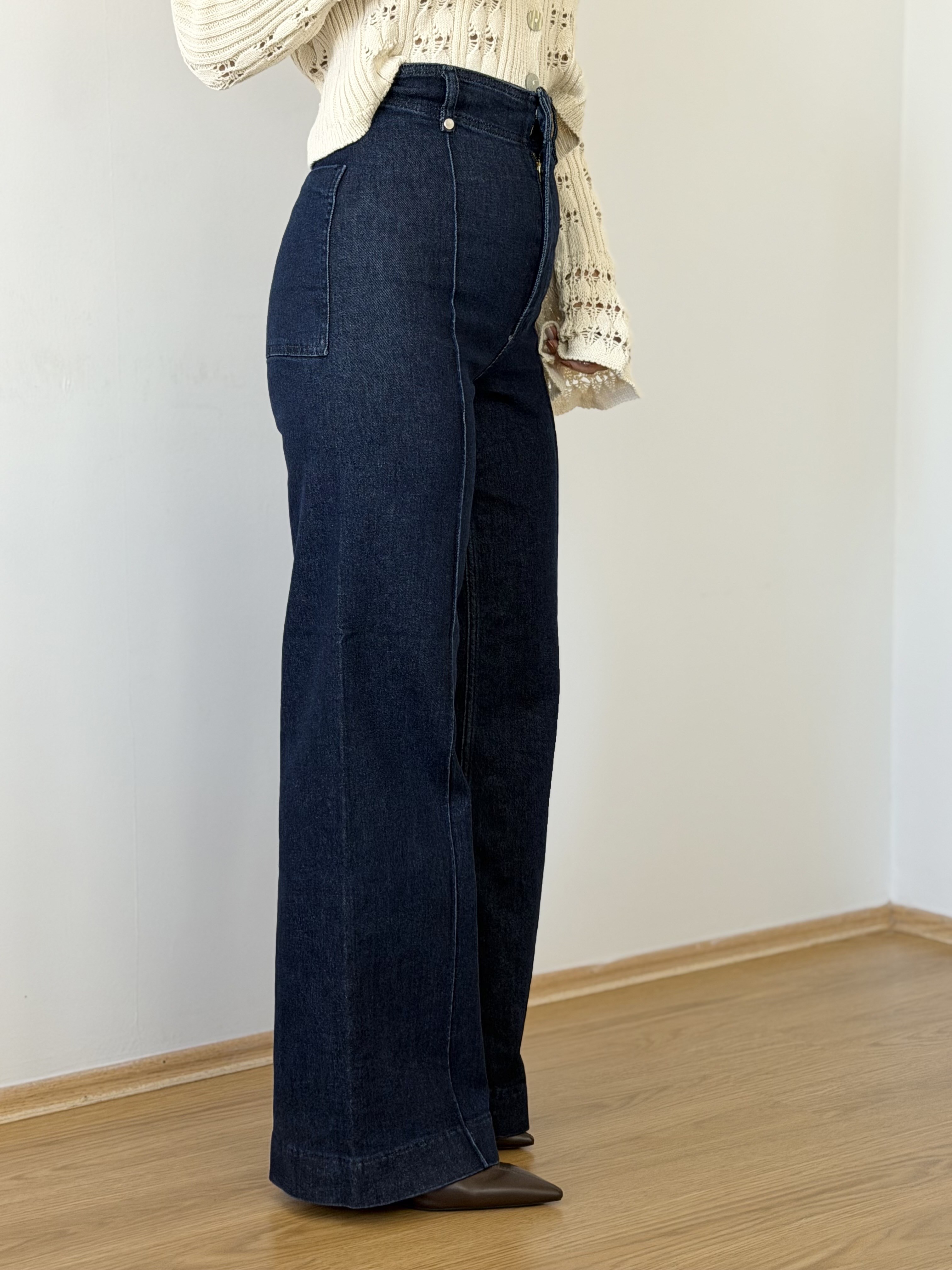 6689 Çimalı, Wide Leg Jean Pantolon