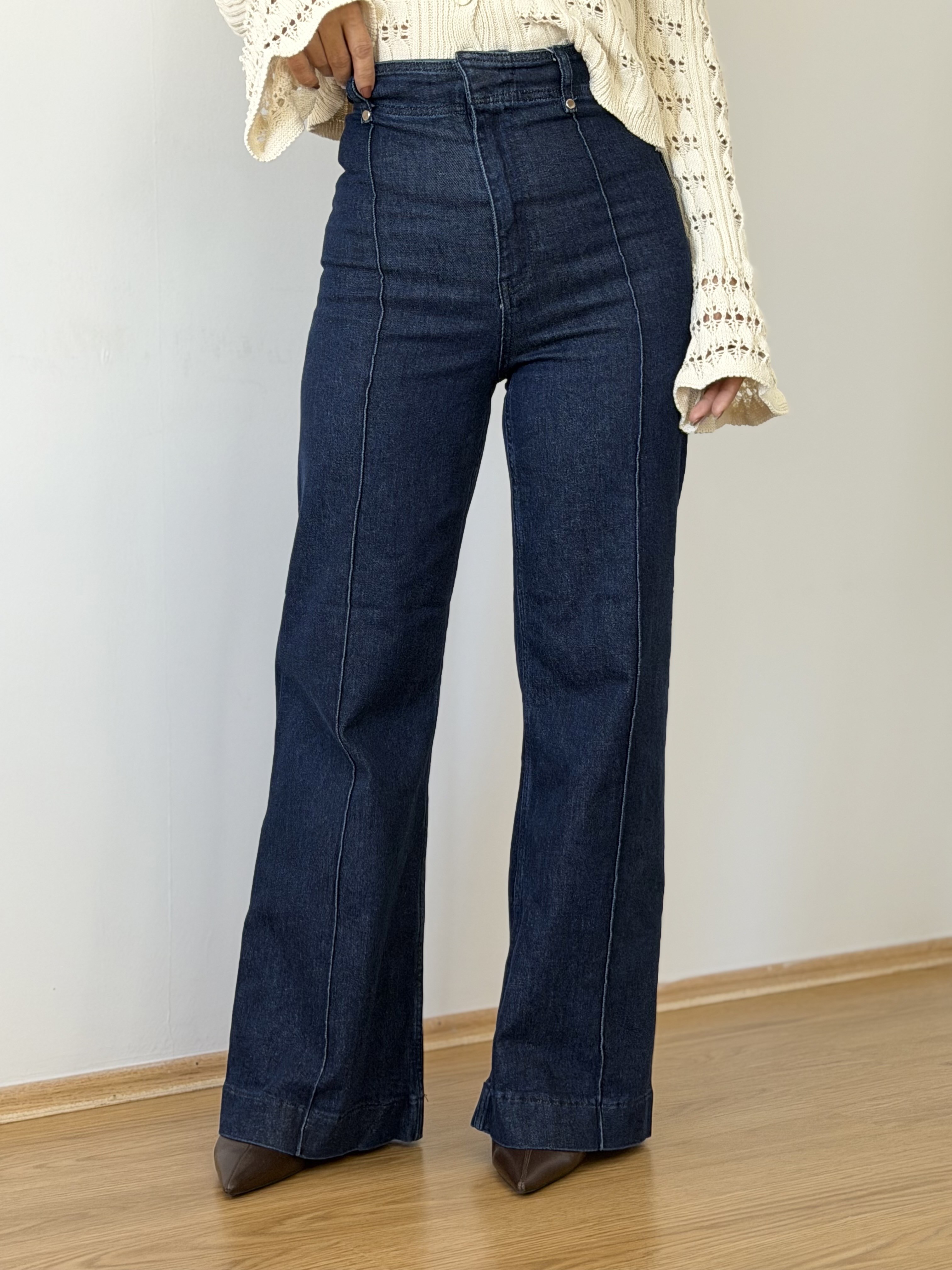 6689 Çimalı, Wide Leg Jean Pantolon