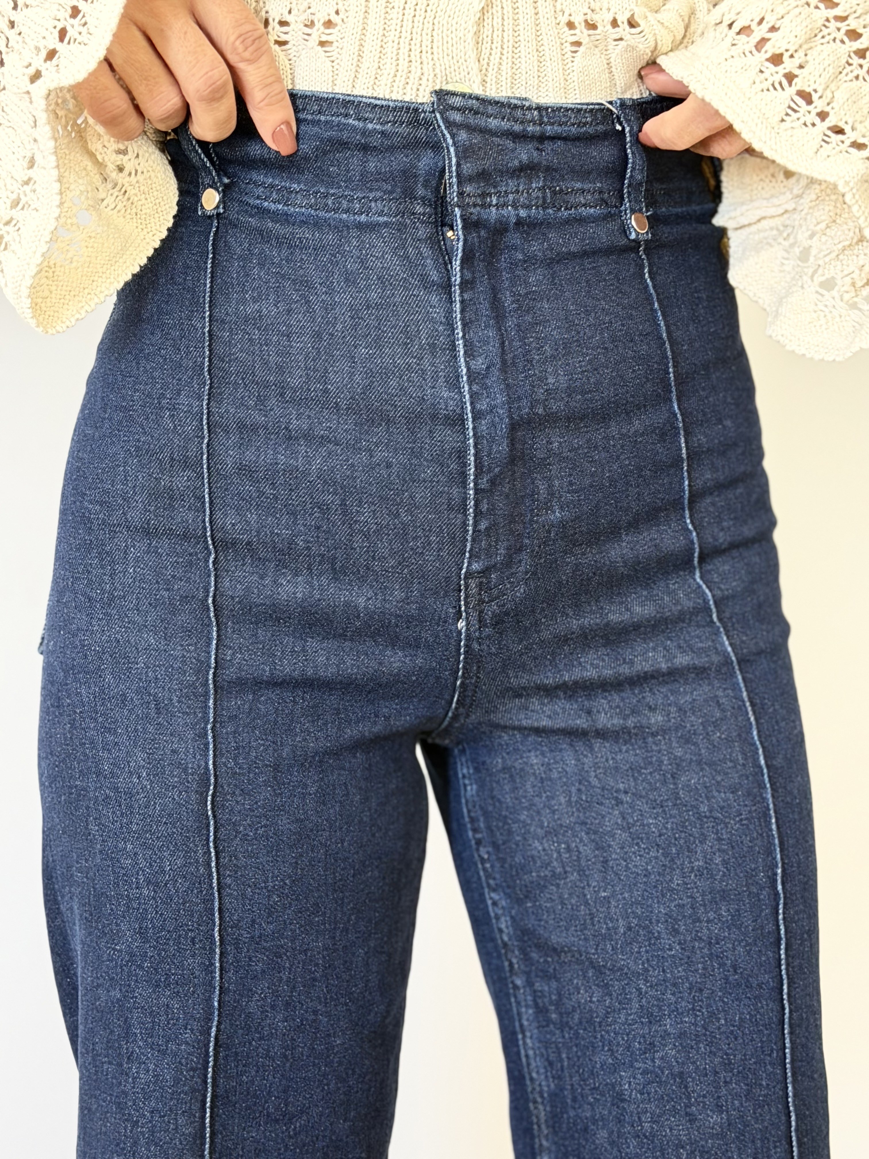 6689 Çimalı, Wide Leg Jean Pantolon