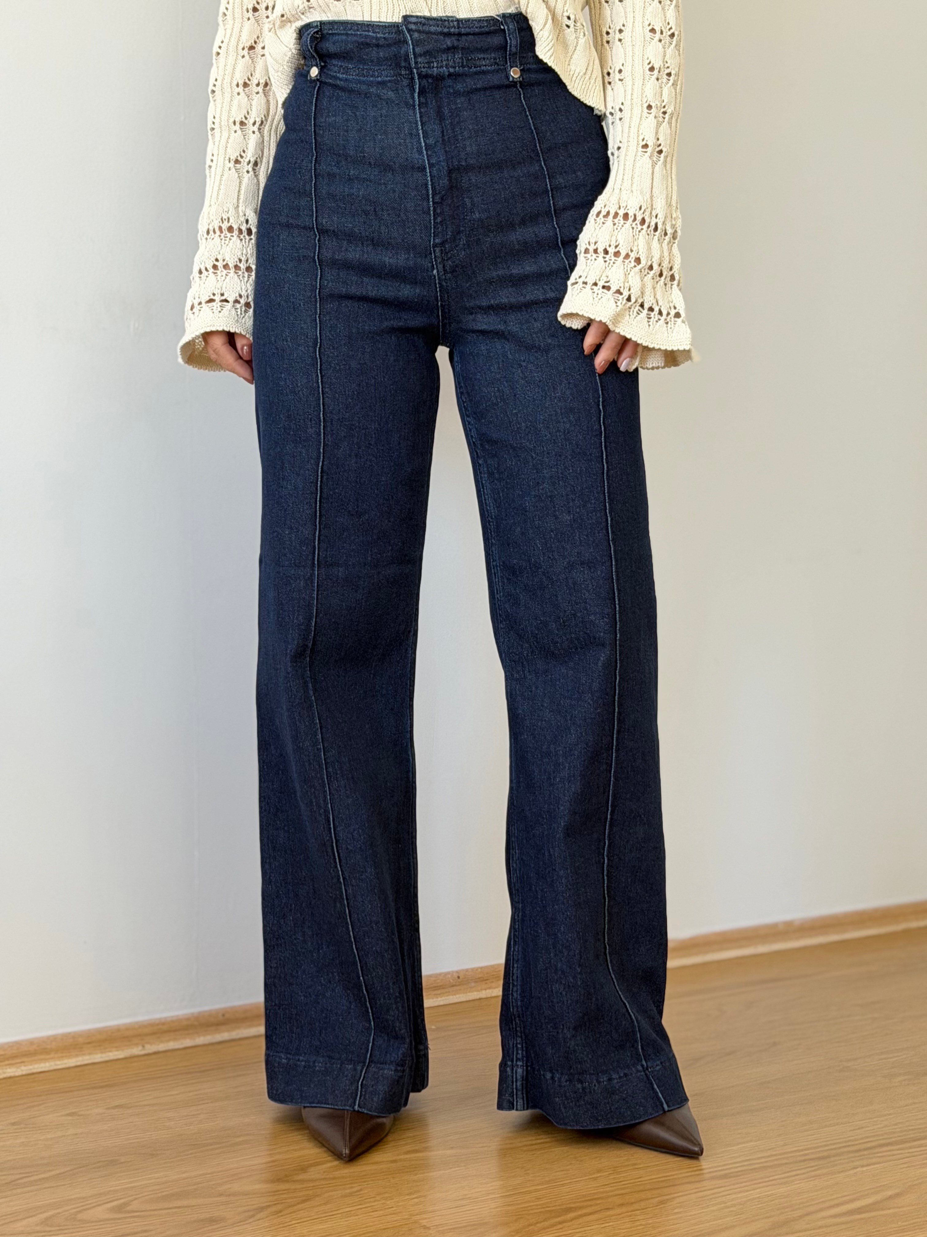 6689 Çimalı, Wide Leg Jean Pantolon